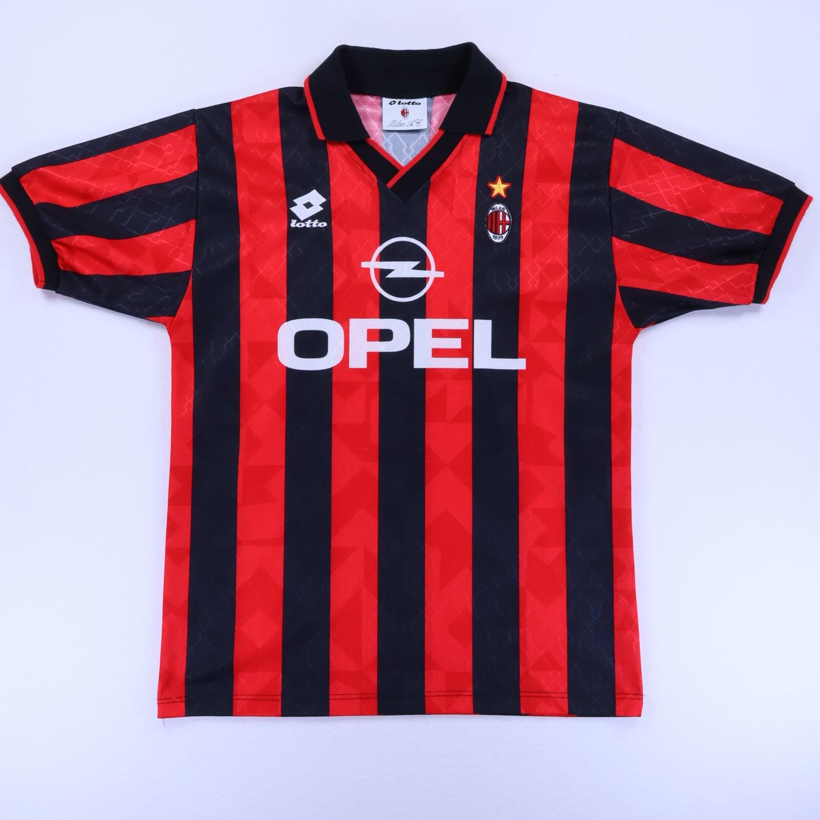 Ac Milan Weah #9 1995/96 Home Shirt - M- BACK