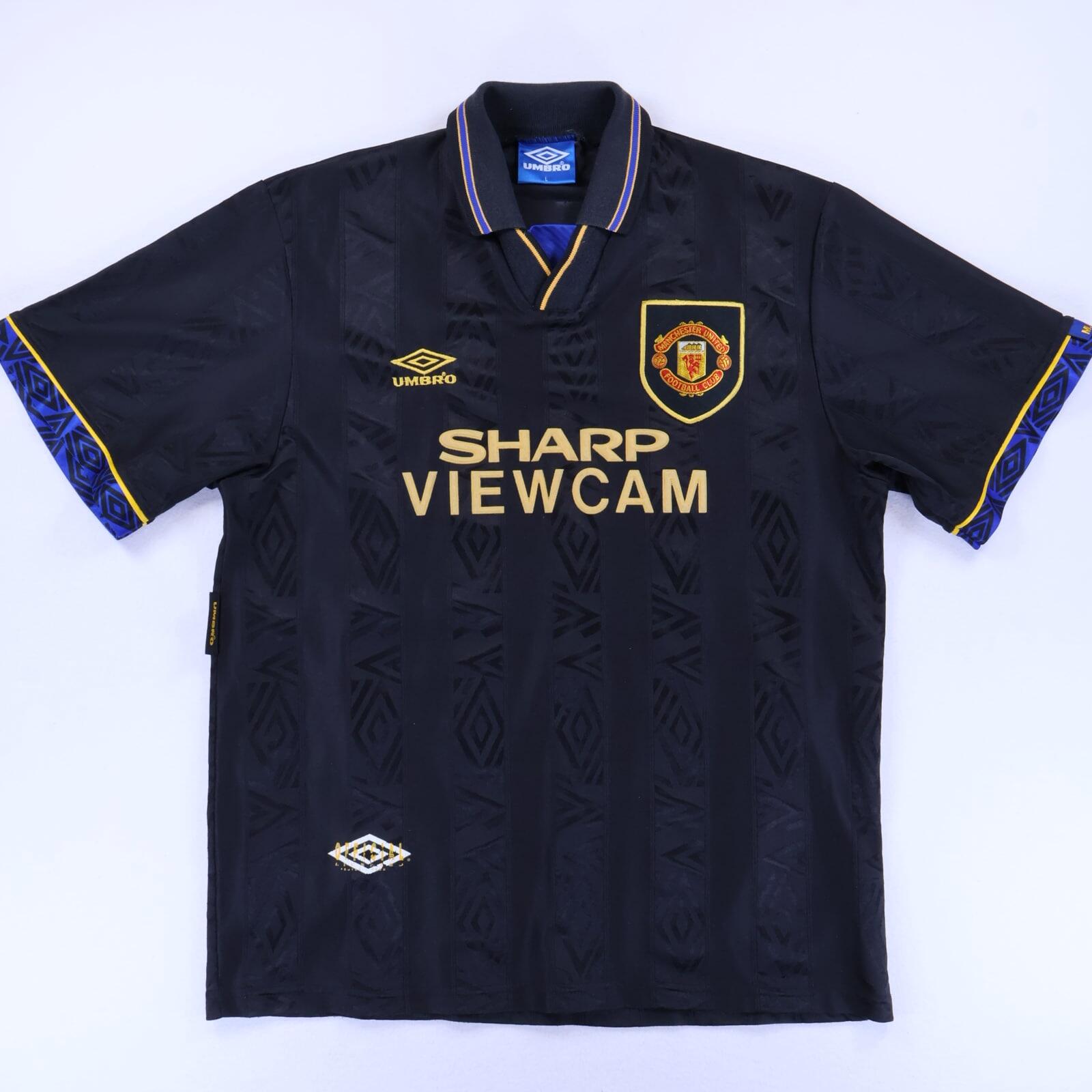Manchester United Hughes #10 1993/95 Away Shirt - L- BACK