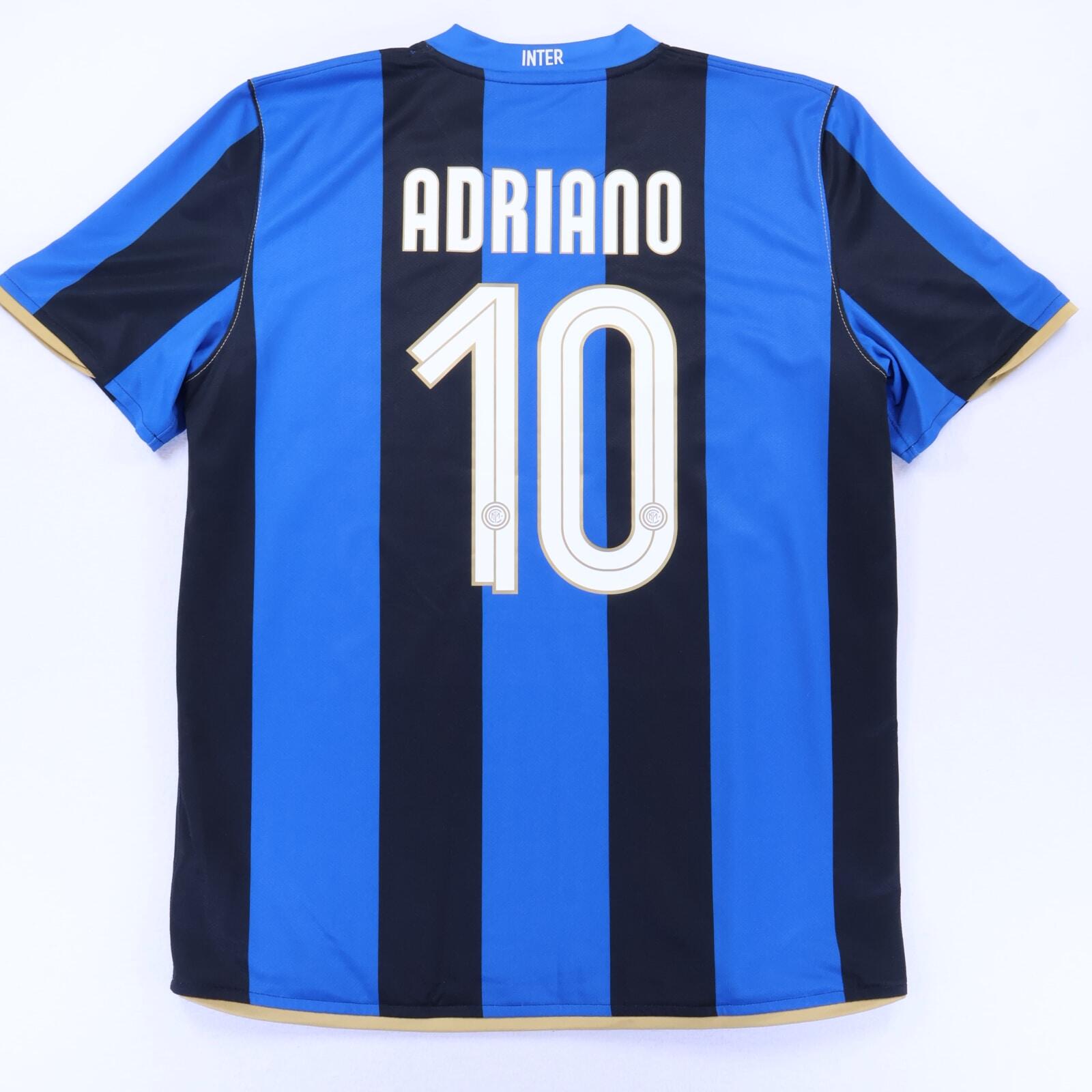 Inter Milan Adriano #10 2008/09 Home Shirt - L- FRONT