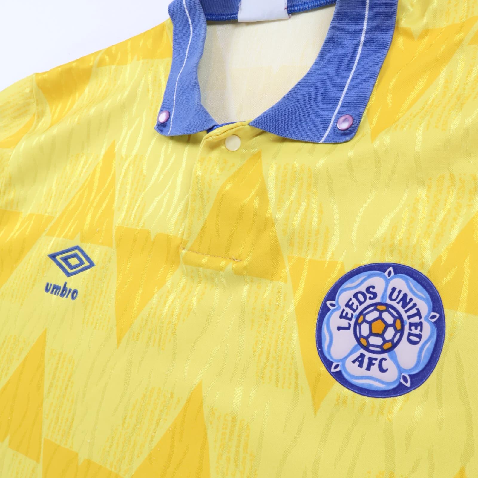 Leeds United 1989/91 Away Shirt - L- BACK