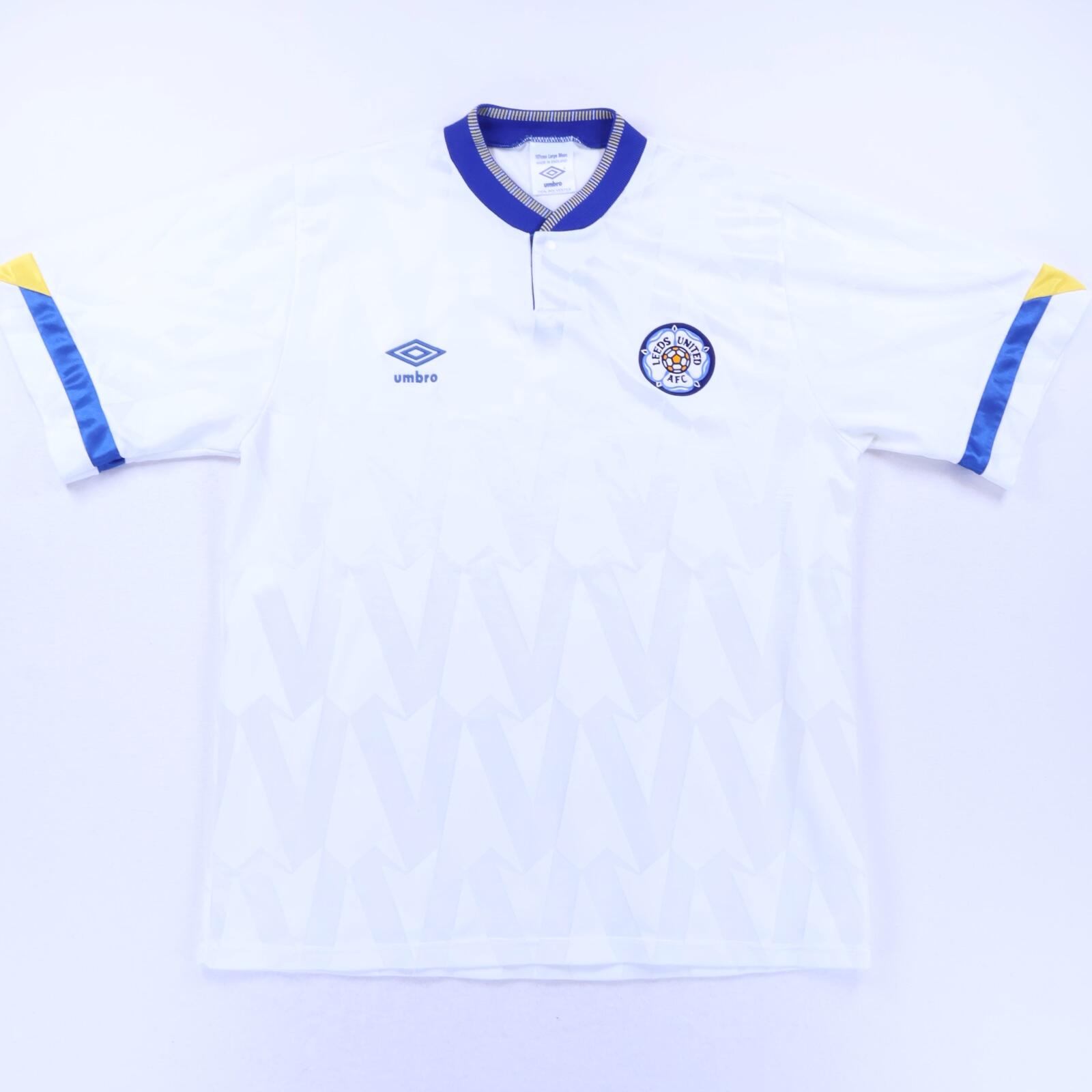 Leeds United 1990/91 Home Shirt - L- FRONT