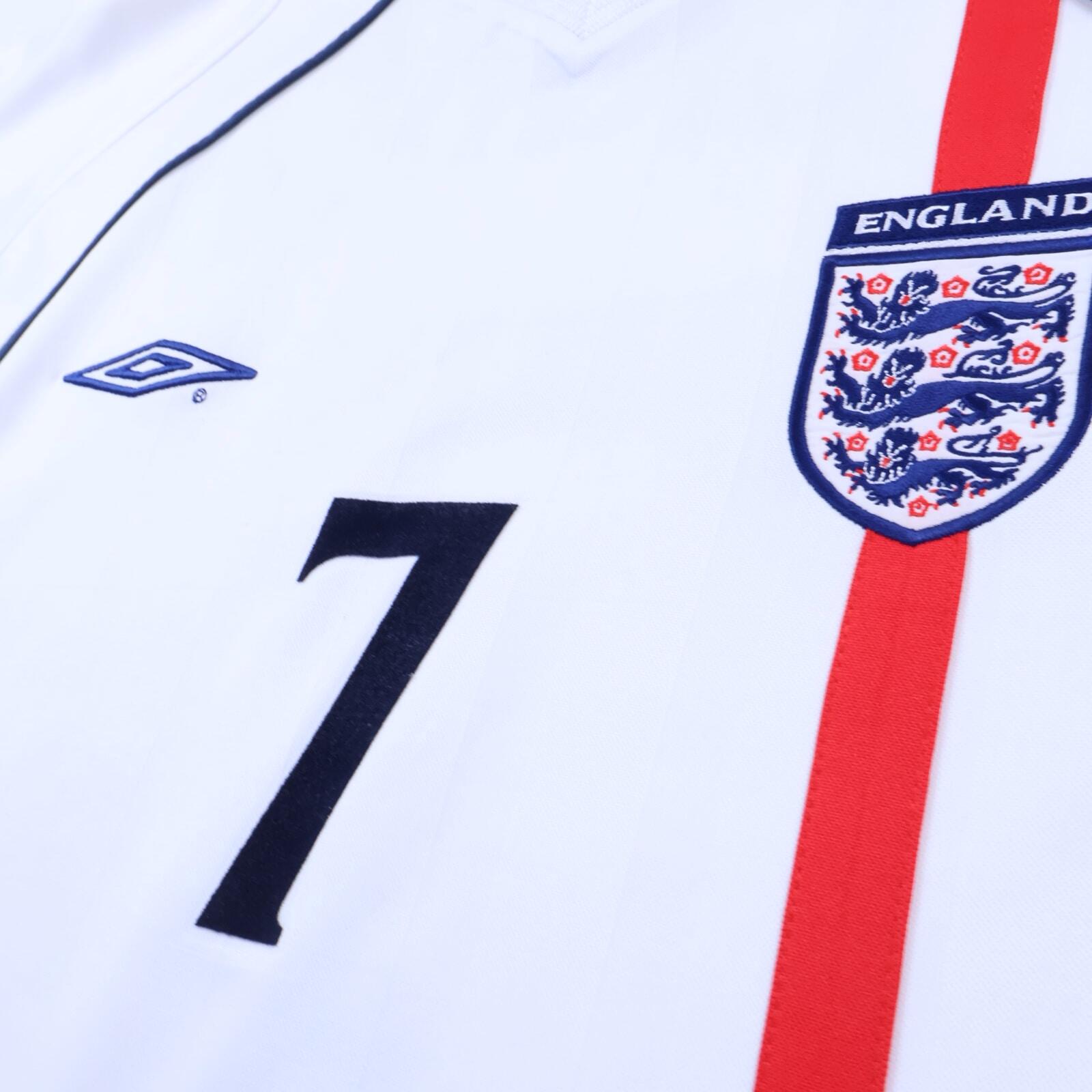 England Beckham #7 2001/03 Home Shirt - S