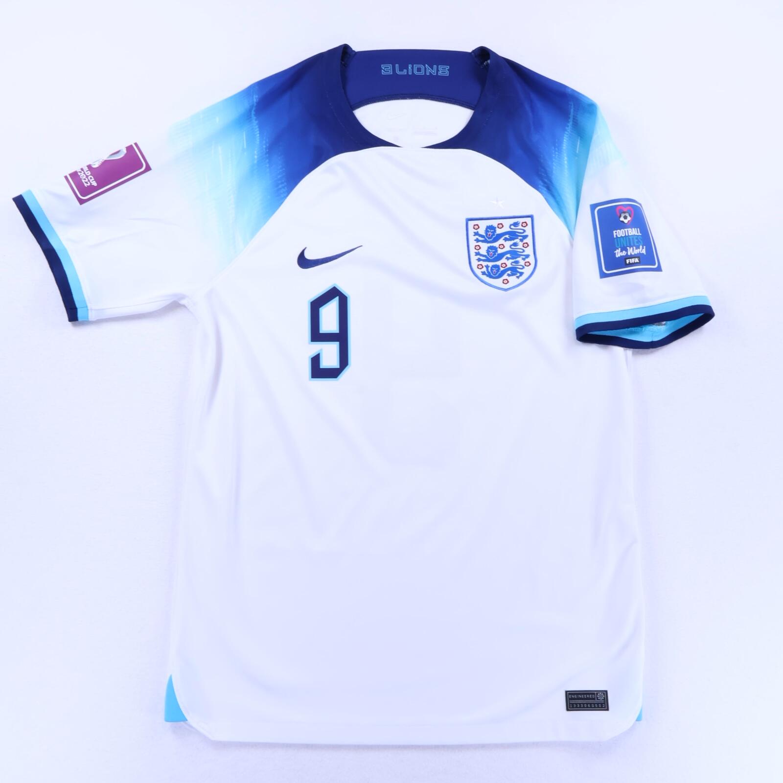 England Kane #9 2022/23 Home Shirt - L- BACK
