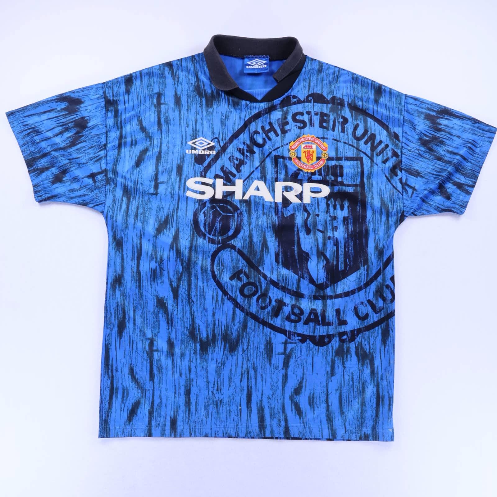 Manchester United Cantona #7 1992/93 Away Shirt - L- BACK