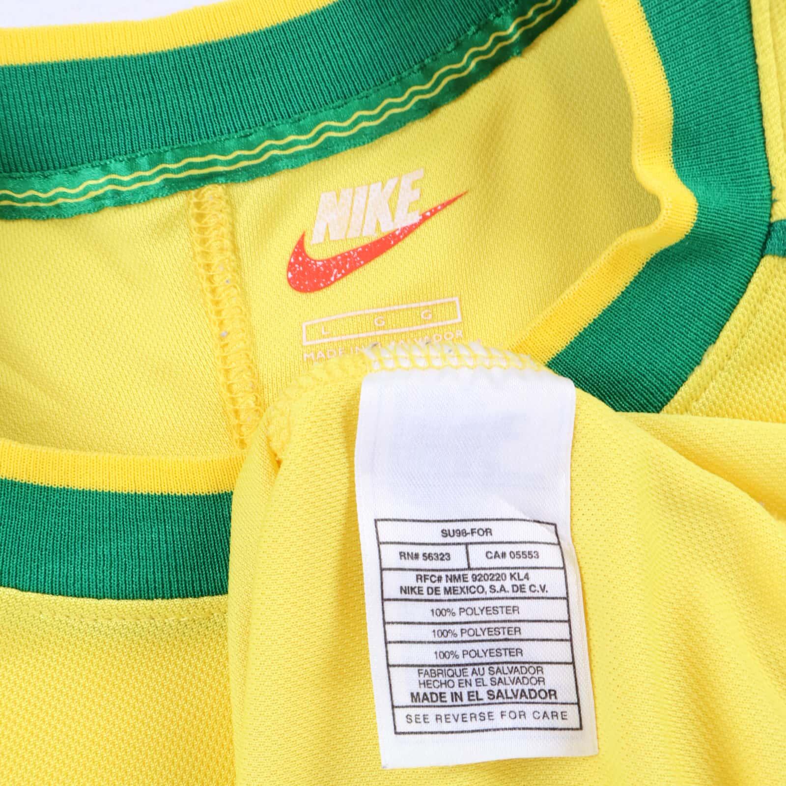 Brazil Ronaldo #9 1998/ Home Shirt - L