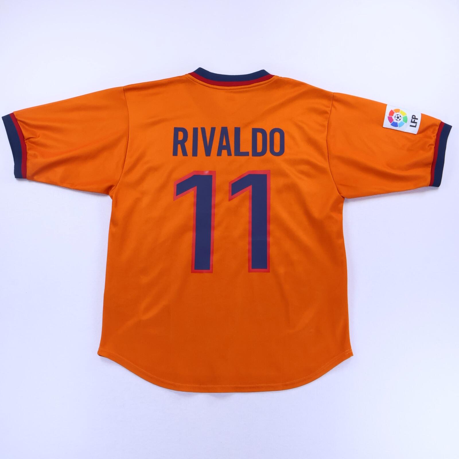 Barcelona Rivaldo #11 1998/99 Away Shirt - M- FRONT
