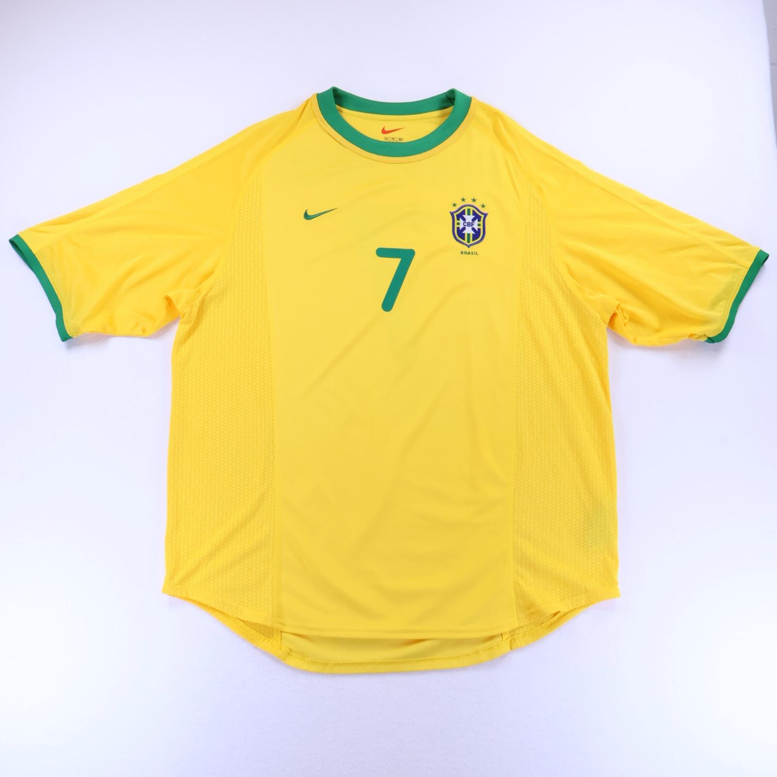 Brazil Ronaldinho #7 2000/02 Home Shirt - XL- BACK
