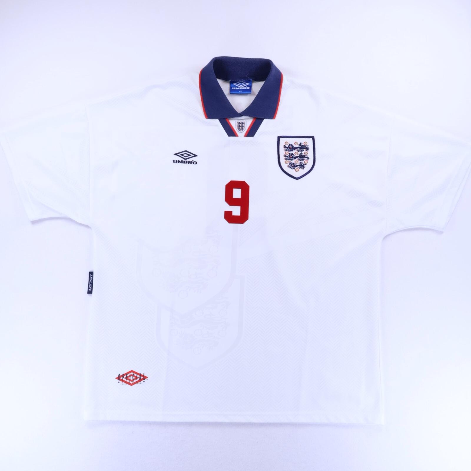 England Shearer #9 1993/95 Home Shirt - XXL- BACK