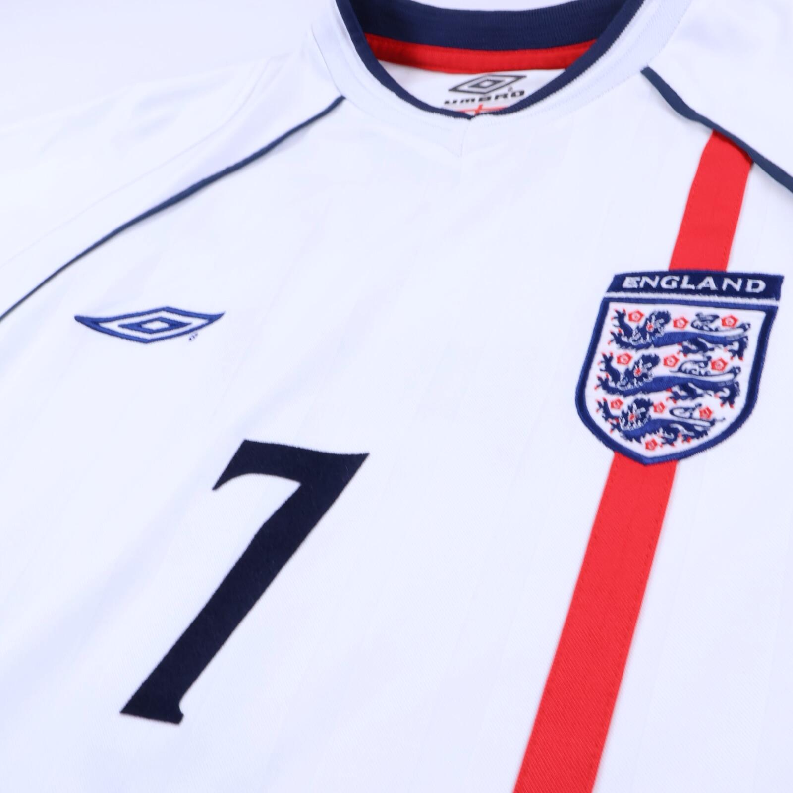 England Beckham #7 2001/03 Home Shirt - M
