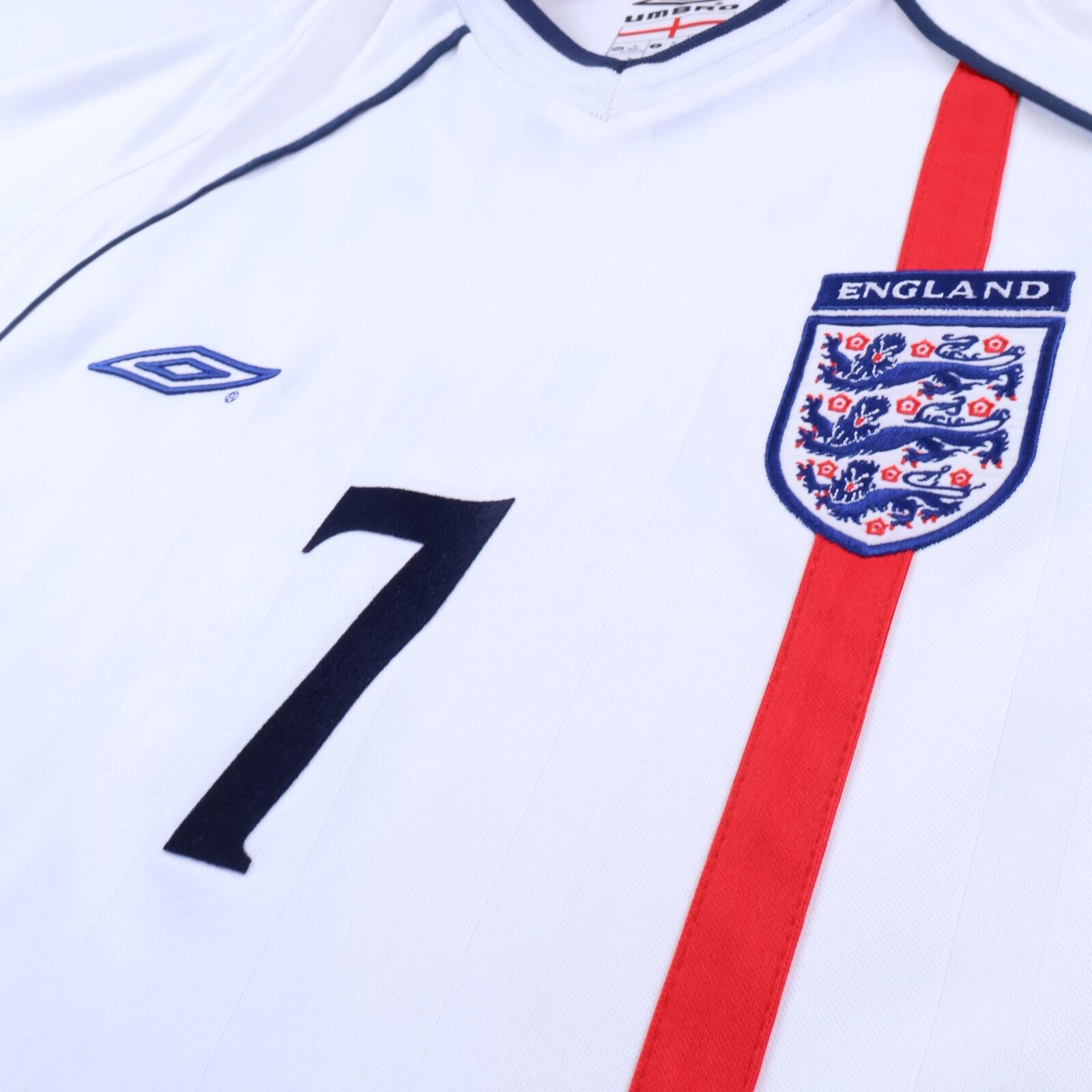 England Beckham #7 2001/03 Home Shirt - M