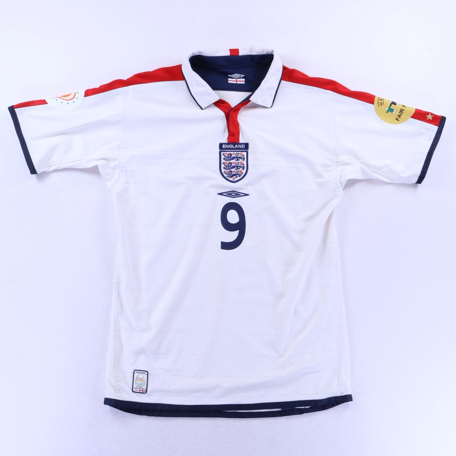 England Rooney #9 2003/05 Home Shirt - M- BACK