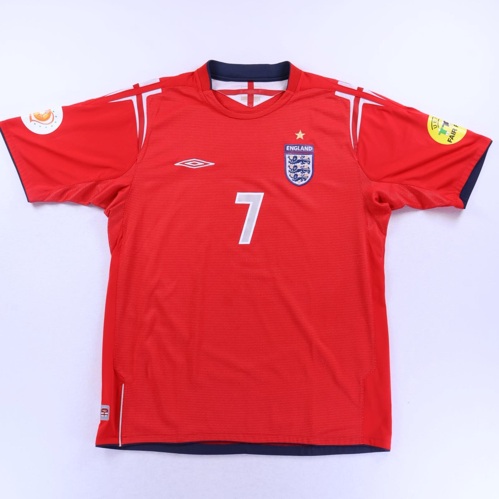 England Beckham #7 2004/06 Away Shirt - M- BACK