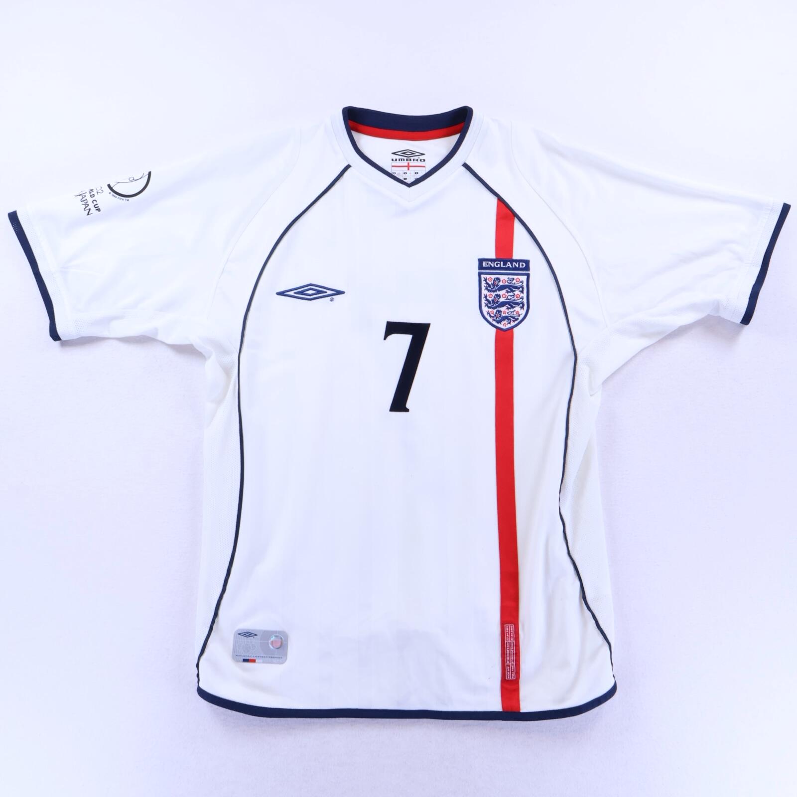 England Beckham #7 2001/03 Home Shirt - S- BACK