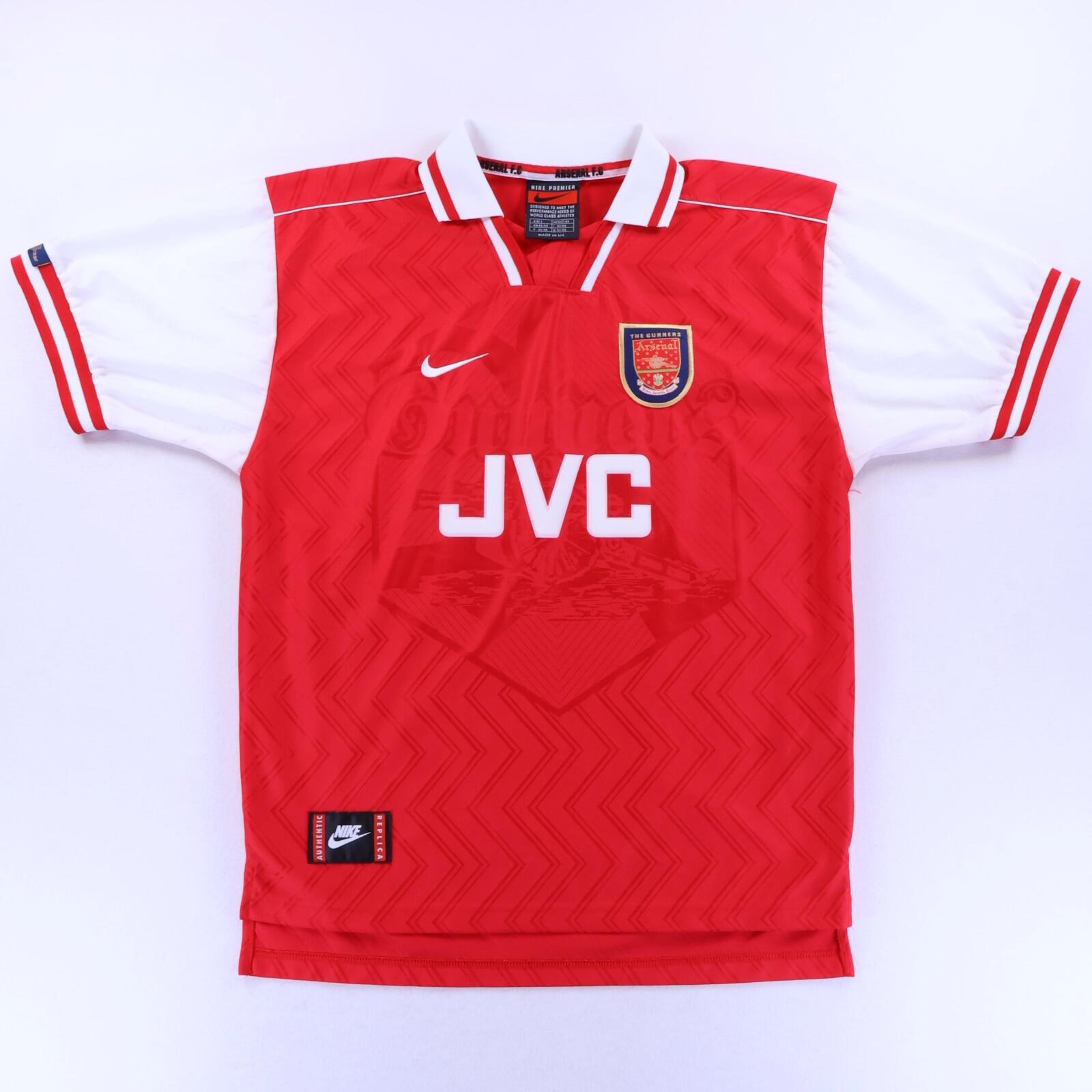 Arsenal Bergkamp #10 1996/98 Home Shirt - L- BACK