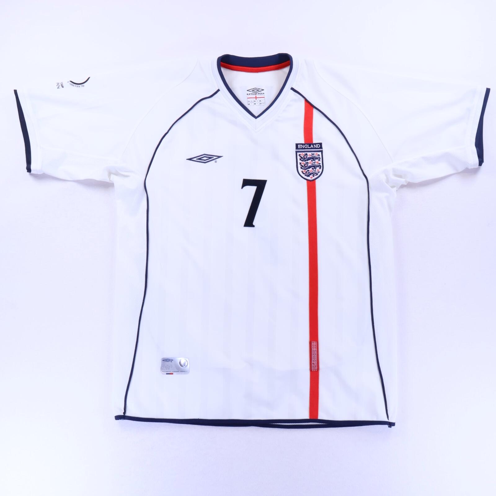 England Beckham #7 2001/03 Home Shirt - XL- BACK