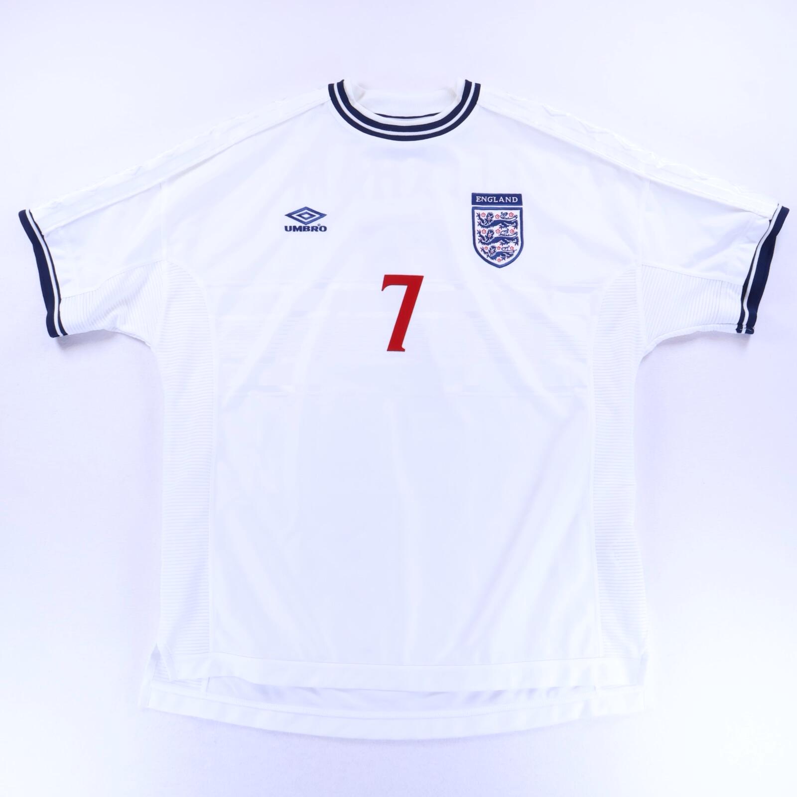 England Beckham #7 1999/01 Home Shirt - 2XL- BACK