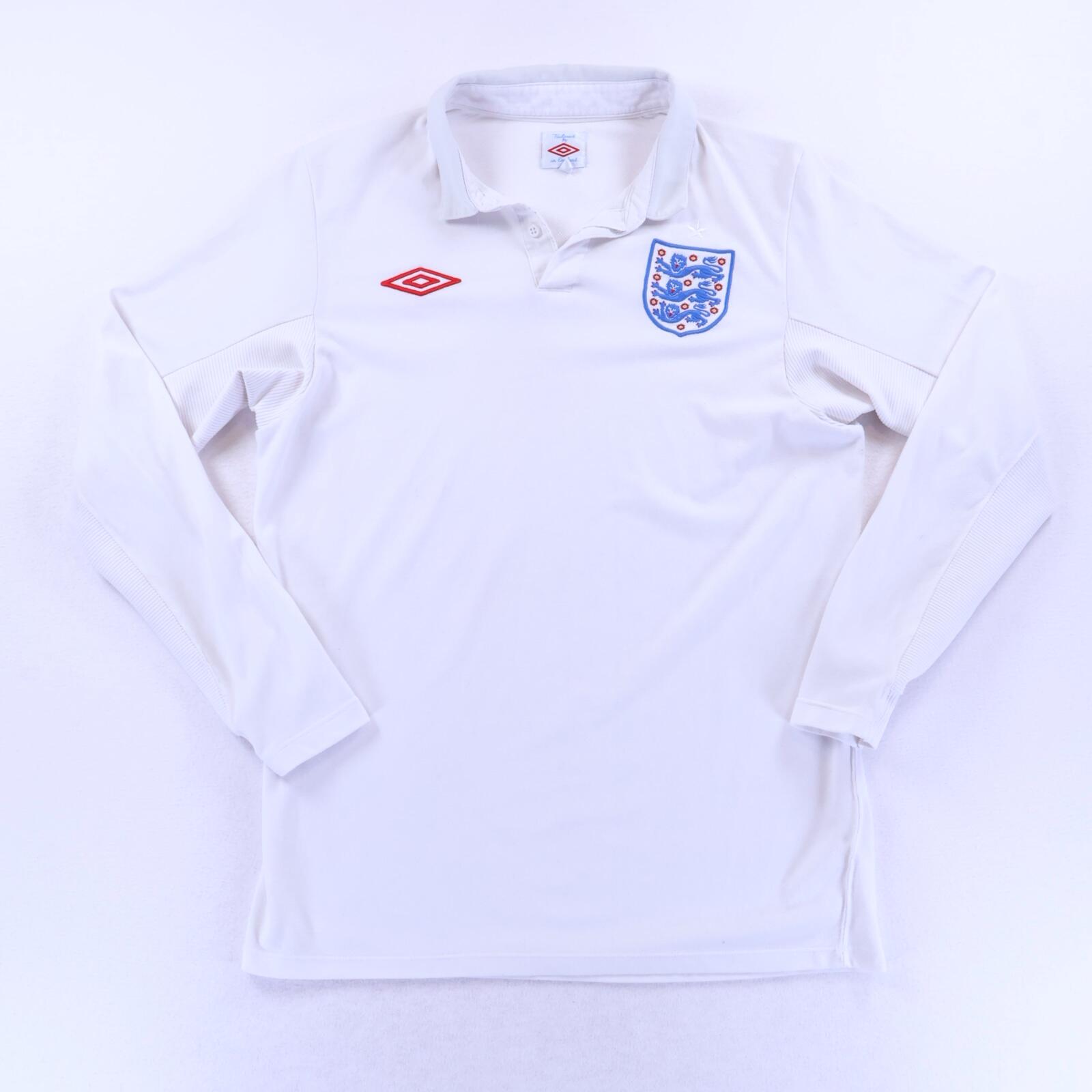England 2009/10 Home Shirt - Long Sleeve - M- FRONT