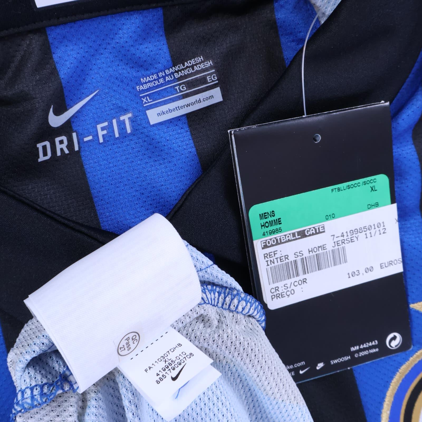Inter Milan Milito #22 2011/12 Home Shirt - XL- TAGS