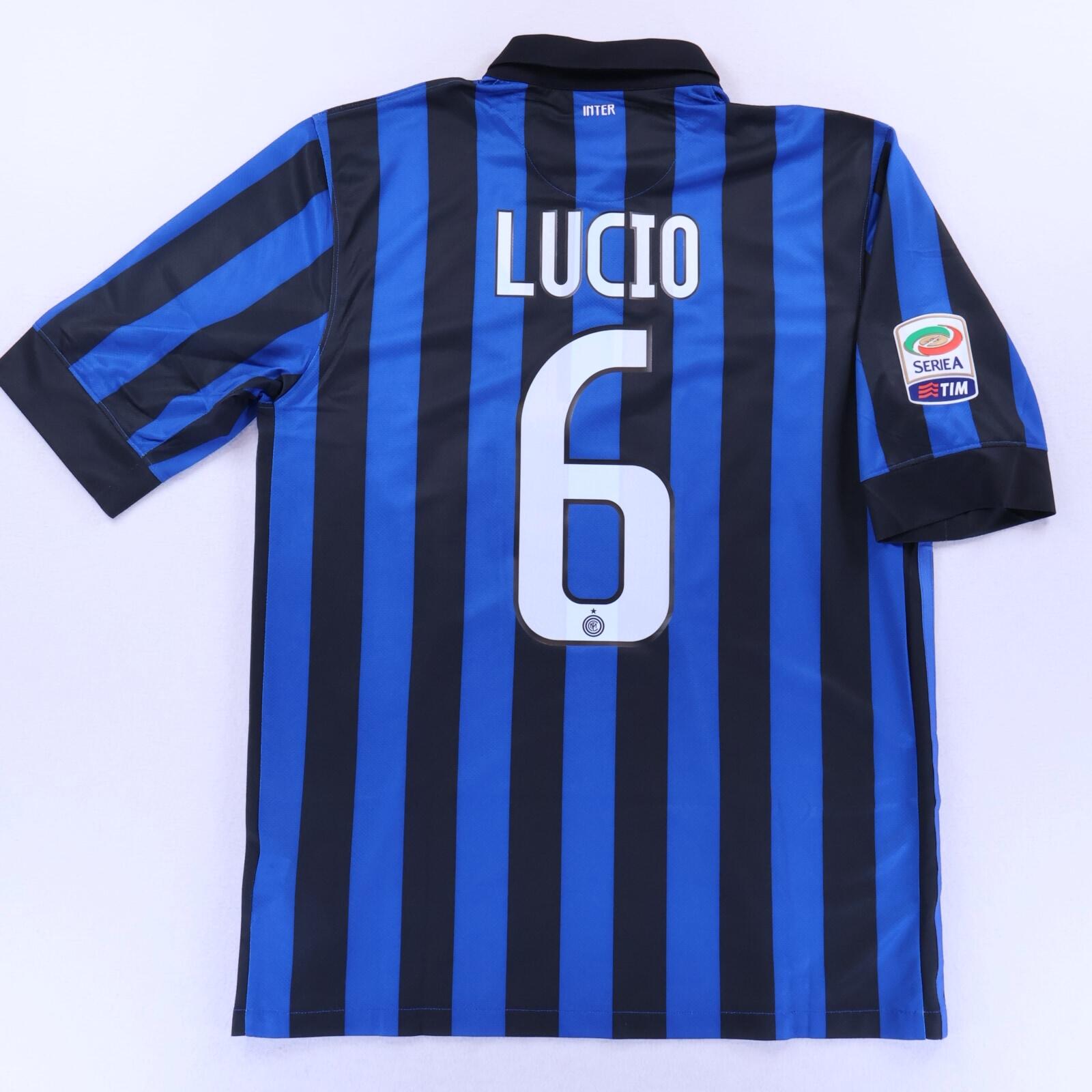Inter Milan Lucio #6 2011/12 Home Shirt - M- FRONT