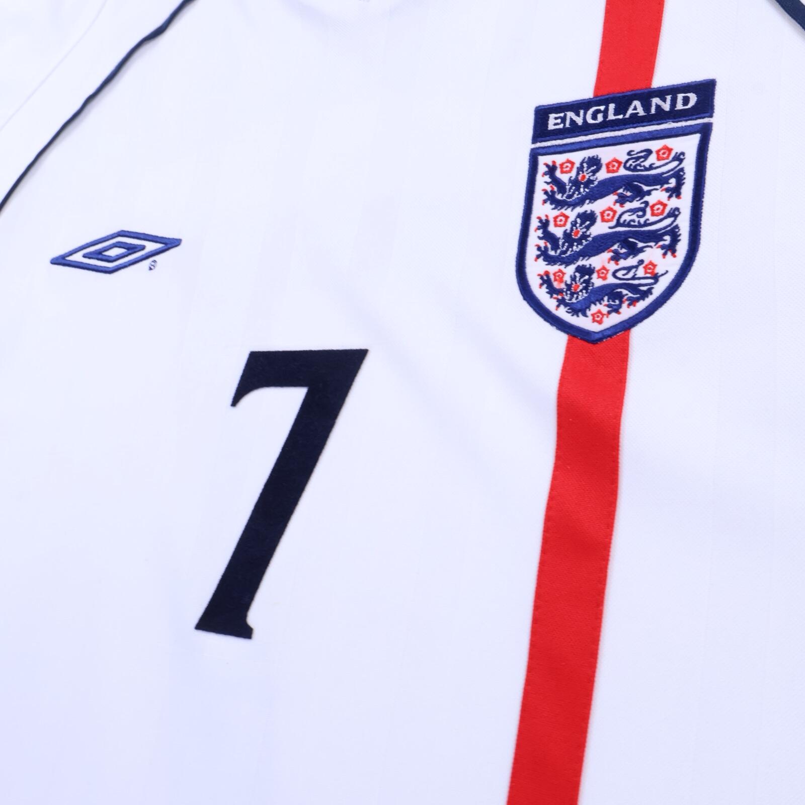 England Beckham #7 2001/03 Home Shirt - L