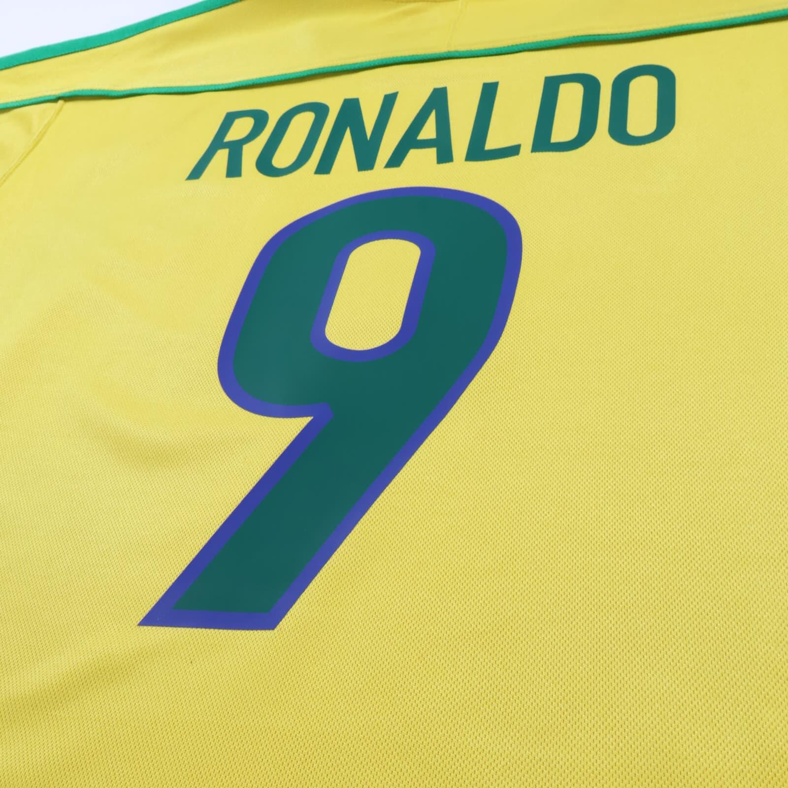Brazil Ronaldo #9 1998/ Home Shirt - XL- TAGS