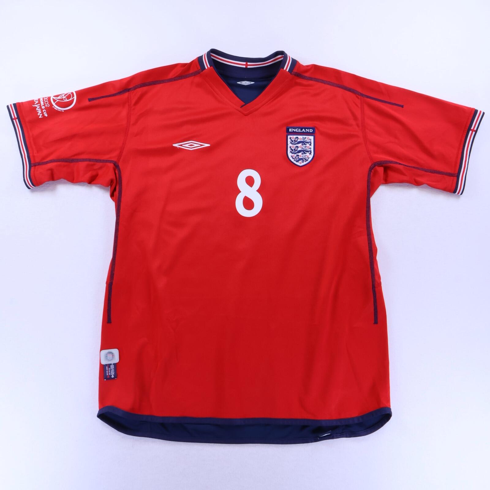 England Scholes #8 2002/04 Away Shirt - Reversible - XL- BACK