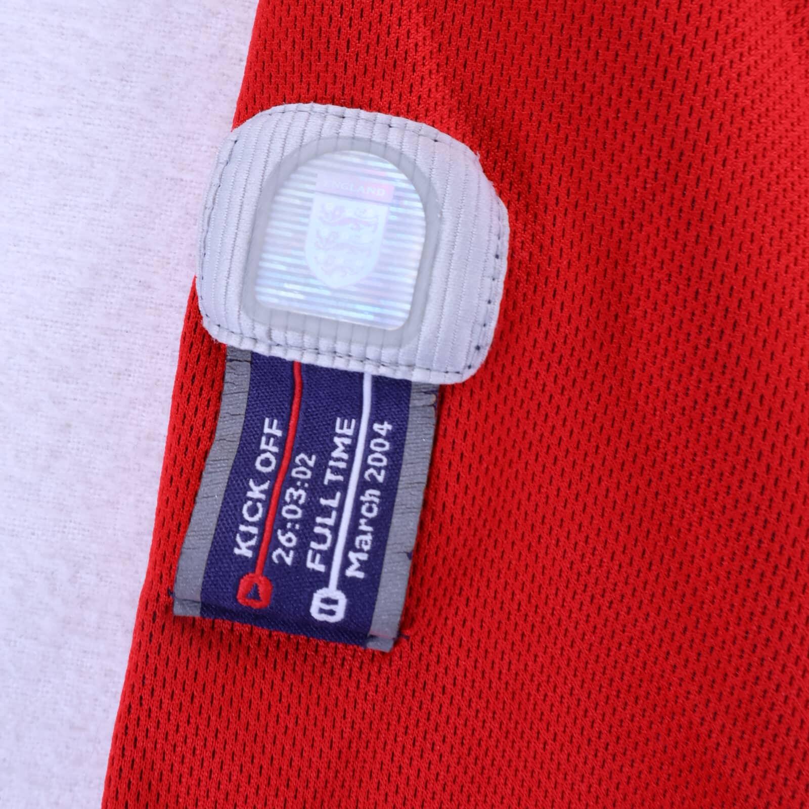 England Scholes #8 2002/04 Away Shirt - Reversible - L