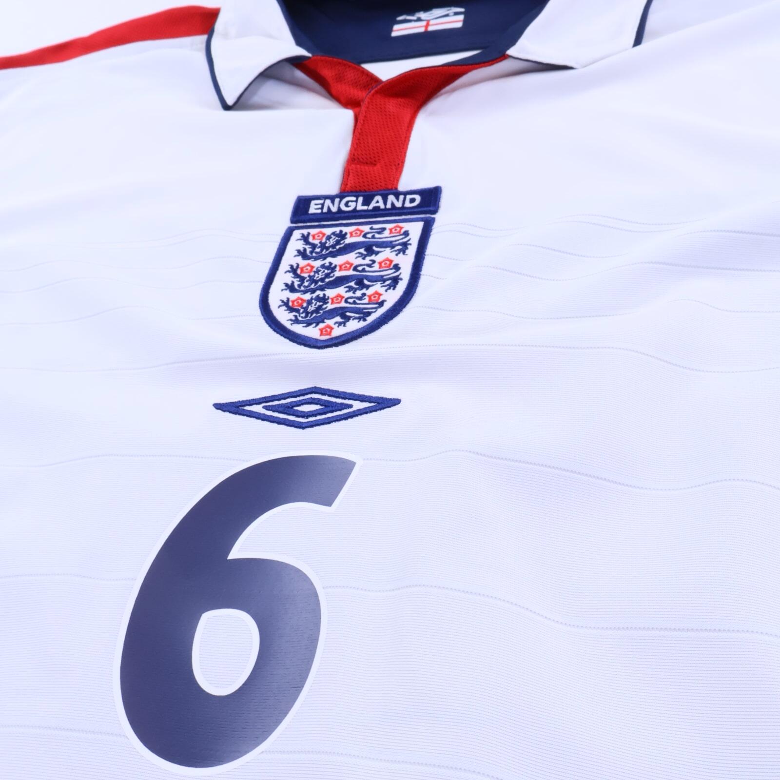 England Campbell #6 2003/05 Home Shirt - Reversible - L
