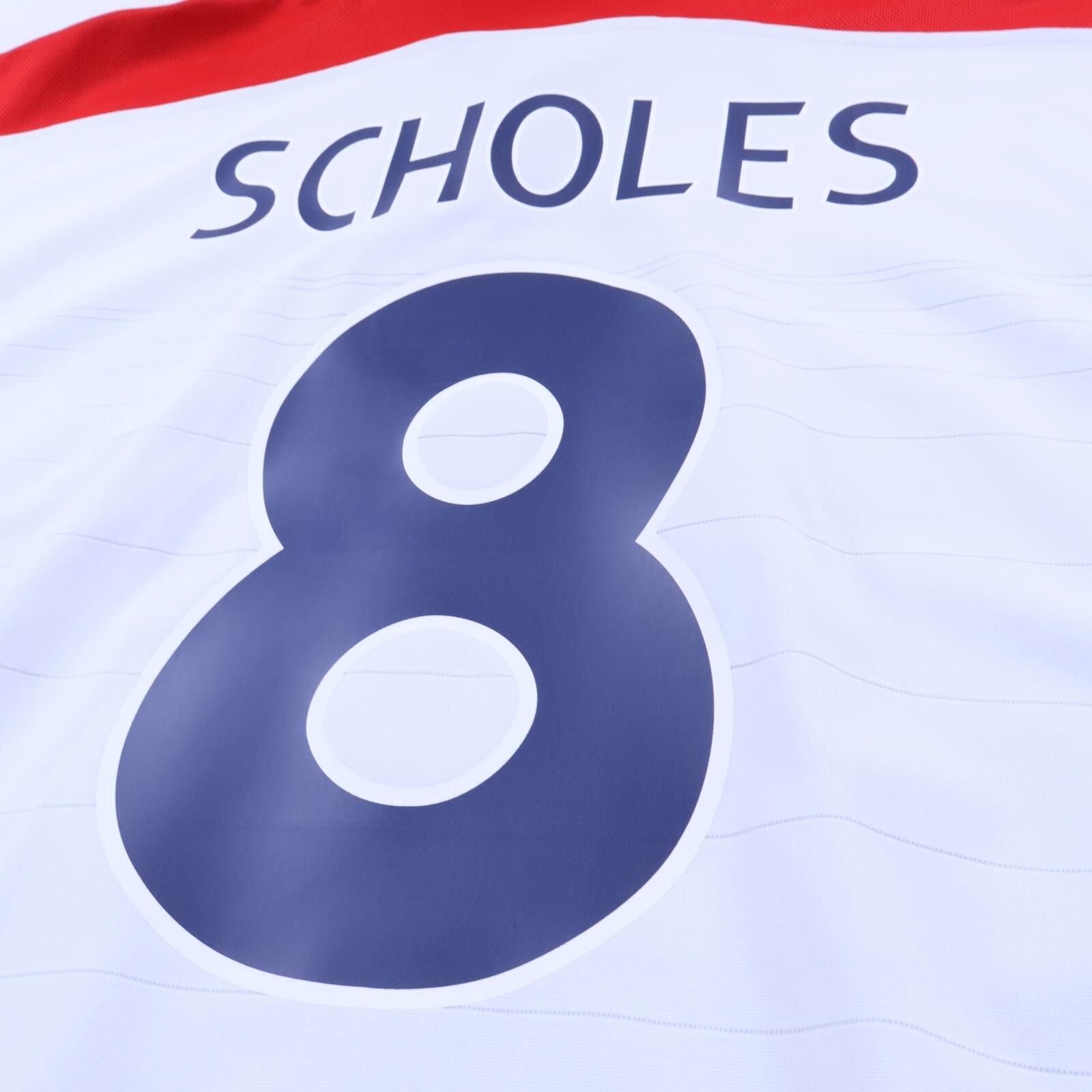 England Scholes #8 2003/05 Home Shirt - Reversible - XL