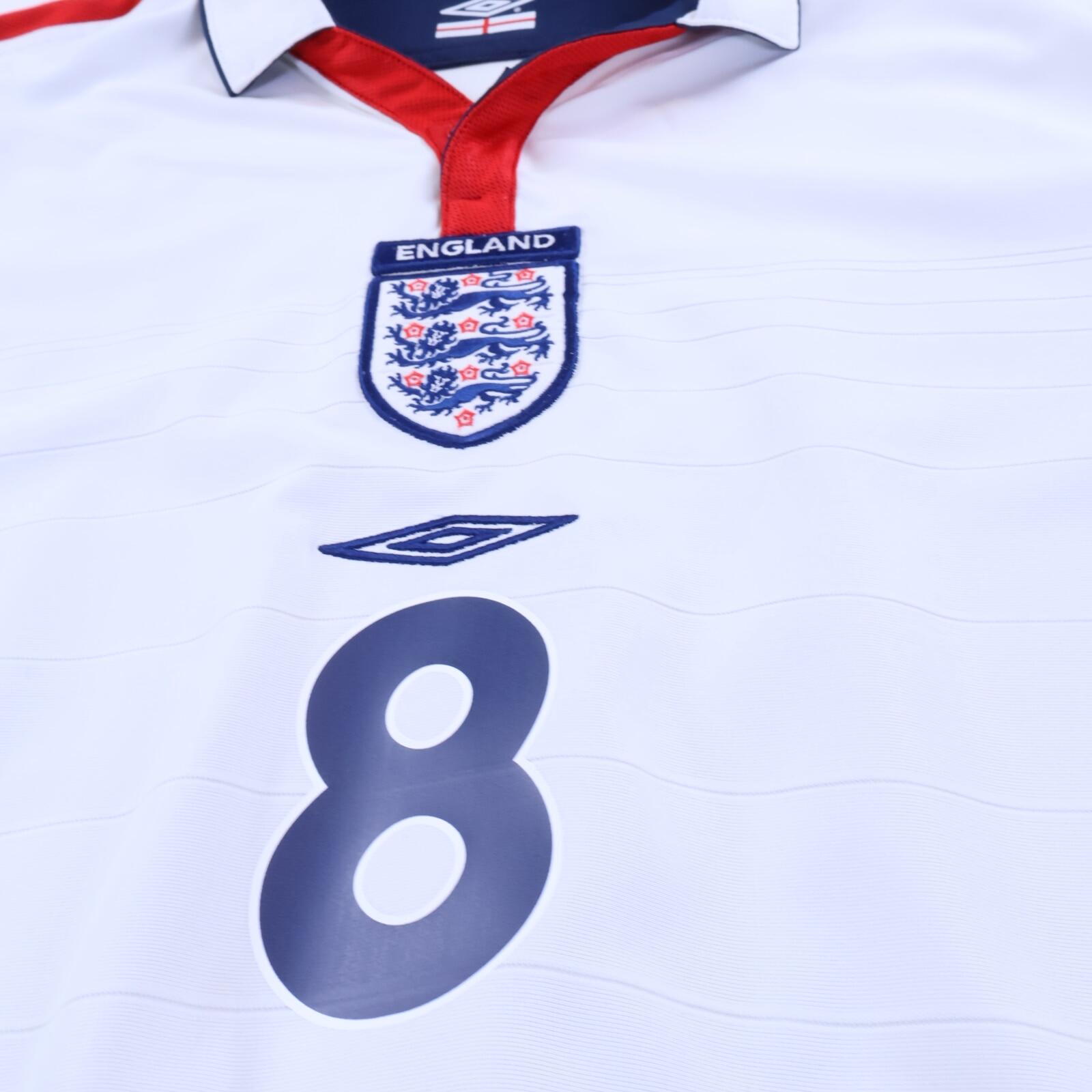 England Scholes #8 2003/05 Home Shirt - Reversible - 2XL