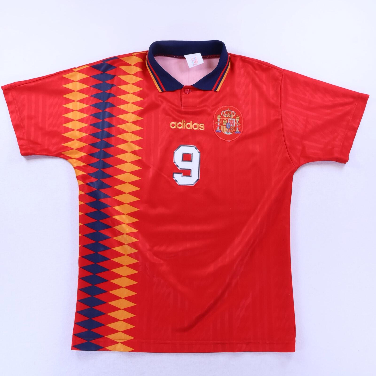 Spain Guardiola #9 1994/96 Home Shirt - M