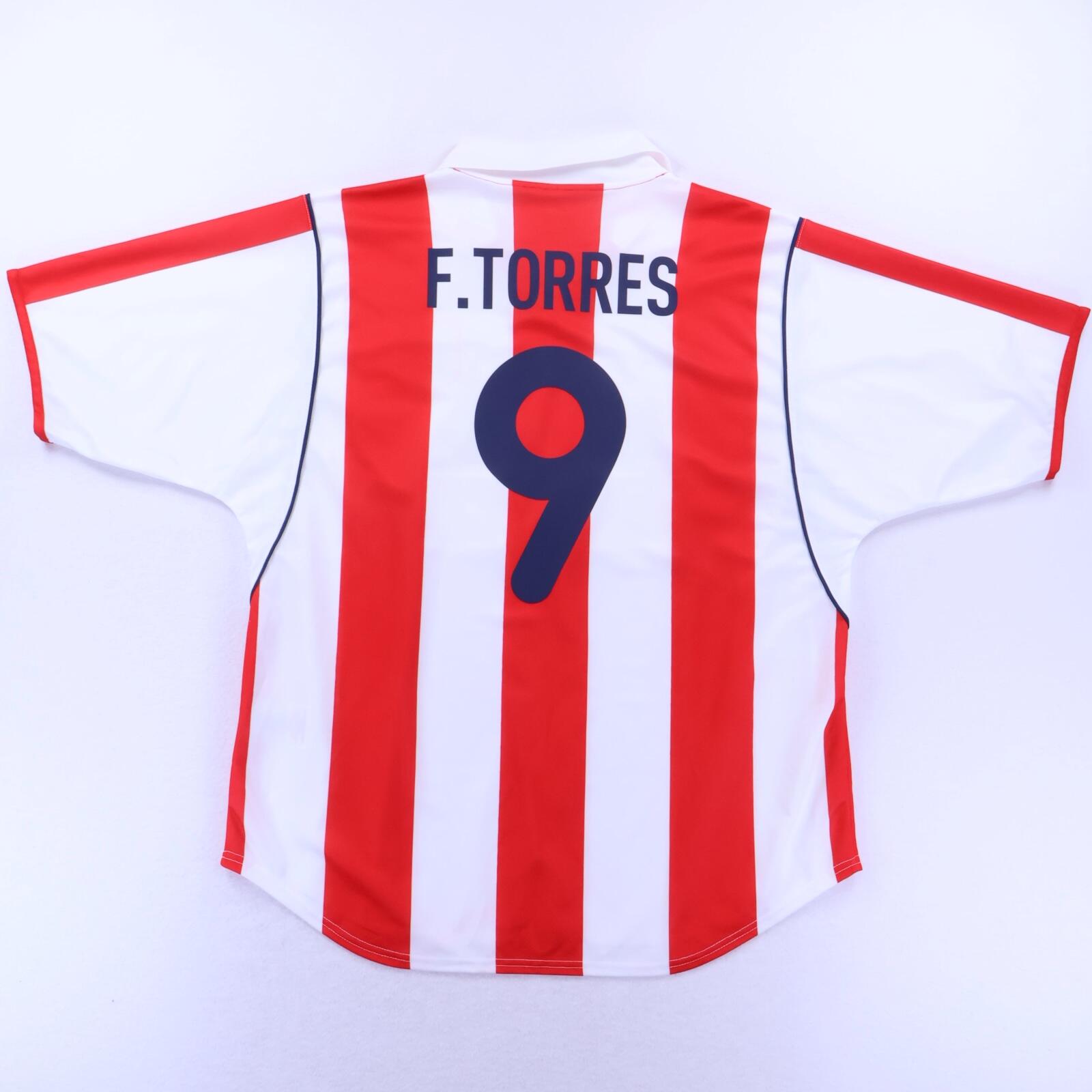 Atlético De Madrid Torres #9 2001/02 Home Shirt - L