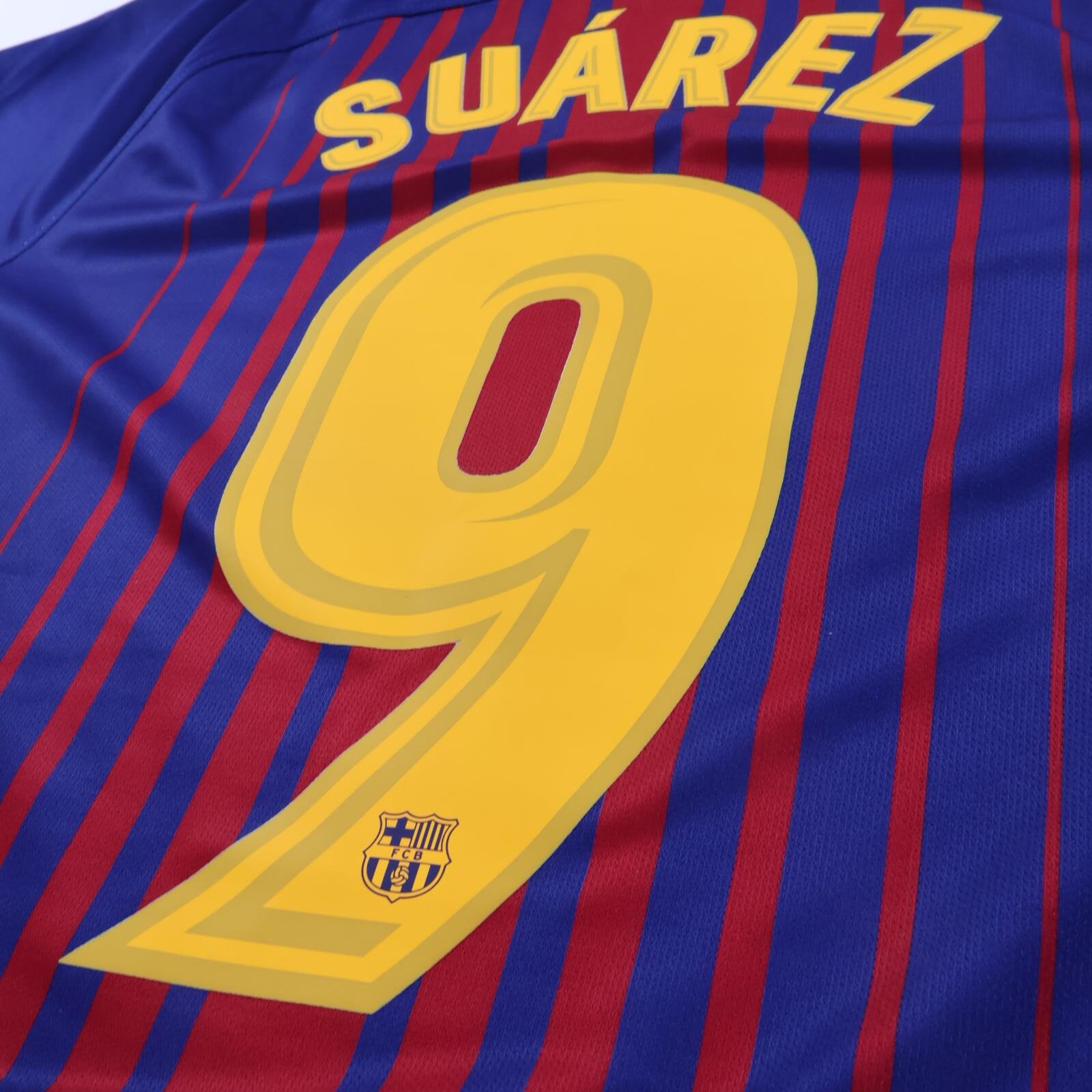 *NWT* Barcelona Suarez #9 2017/18 Home Shirt - S