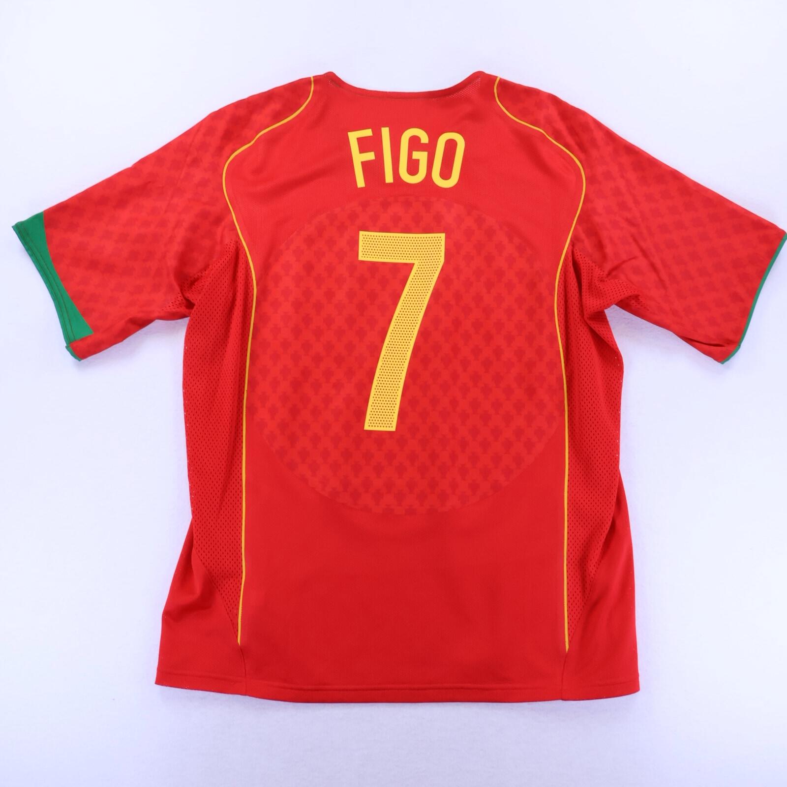 *MINT* Portugal Figo #7 2004/06 Home Shirt - XL