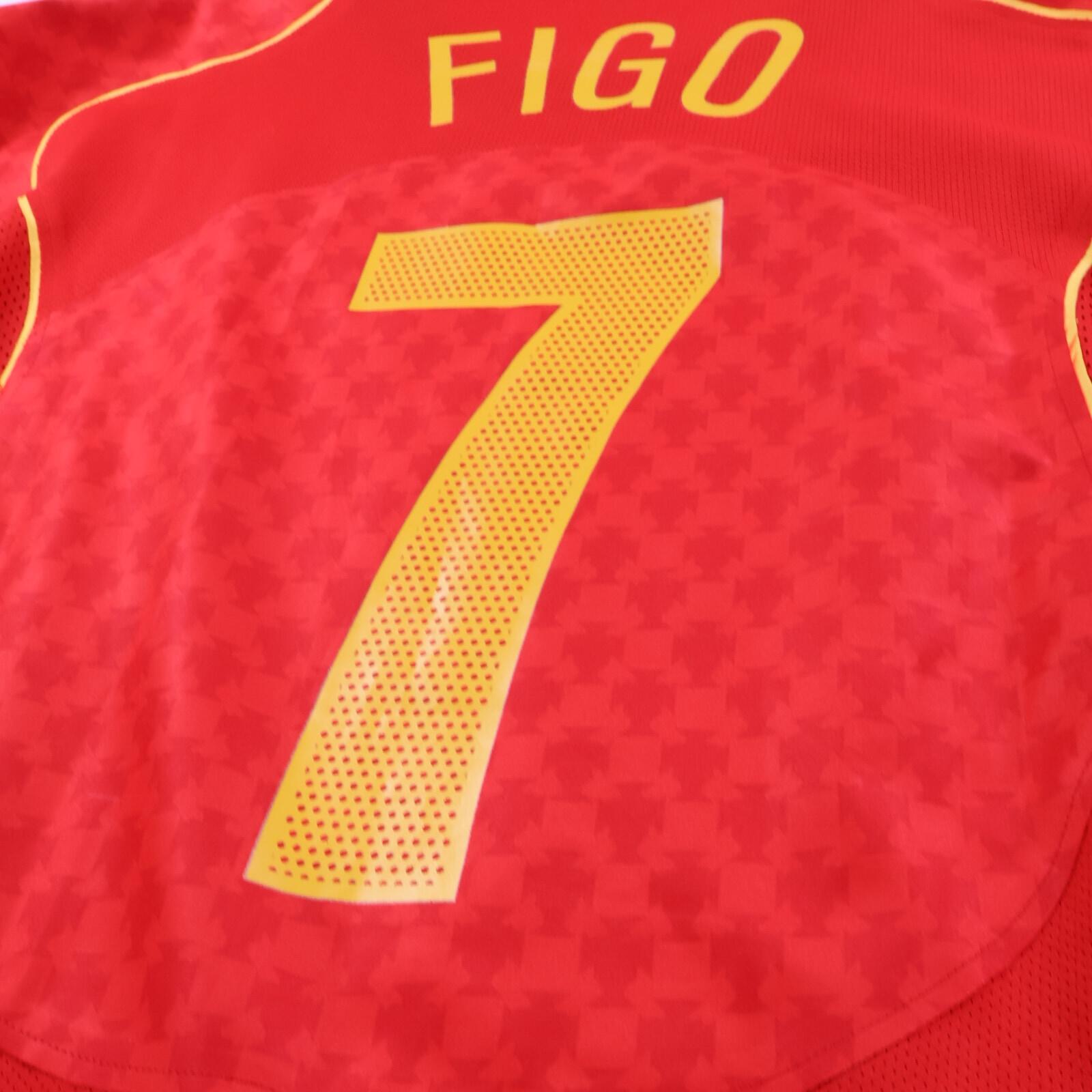 Portugal Figo #7 2004/06 Limited Edition Home Shirt - L