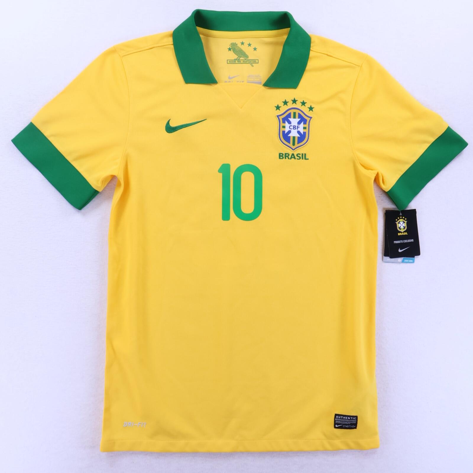 *NWT* Brazil Ronaldinho #10 2013 Home Shirt - S