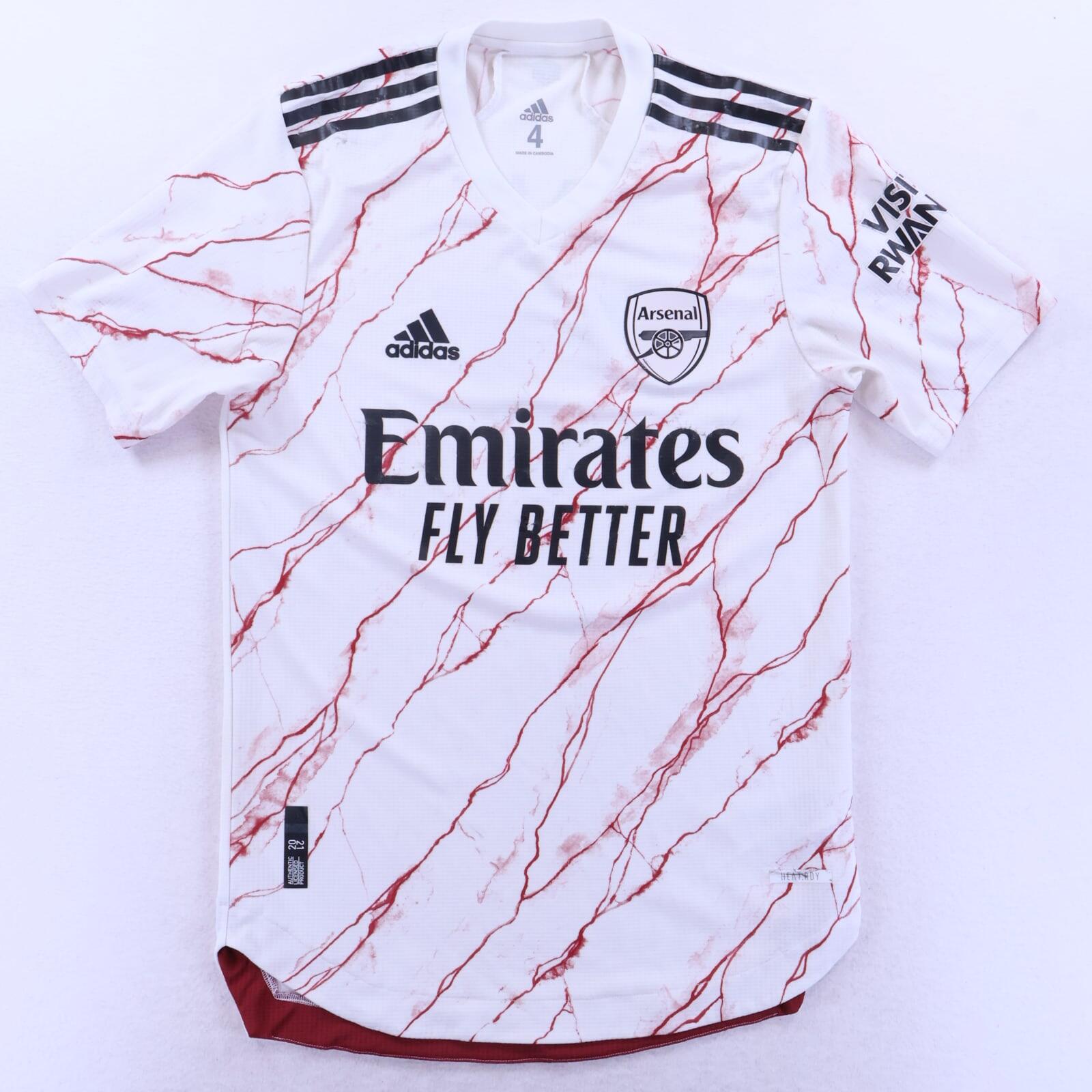 Arsenal Saka #7 2020/21 Match Issue Away Shirt - S