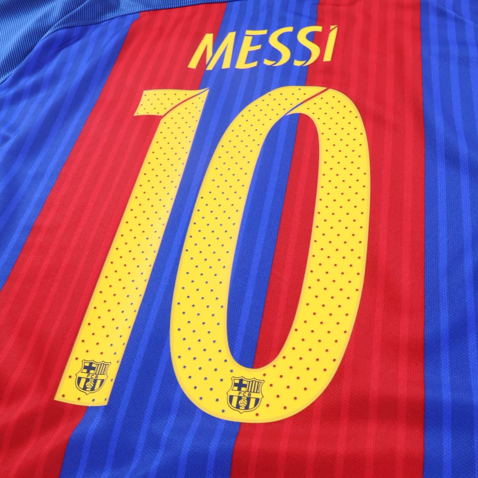 *MINT* Barcelona Messi #10 2016/17 Home Shirt - Long Sleeve - 2XL