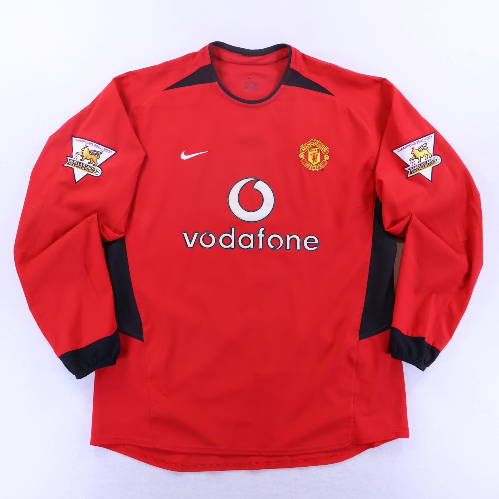 Manchester United Ronaldo #7 2002/04 Home Shirt - Long Sleeve - L