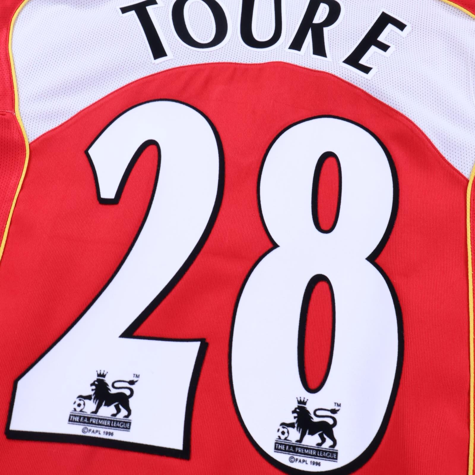 Arsenal Toure #28 2004/05 Home Shirt - M