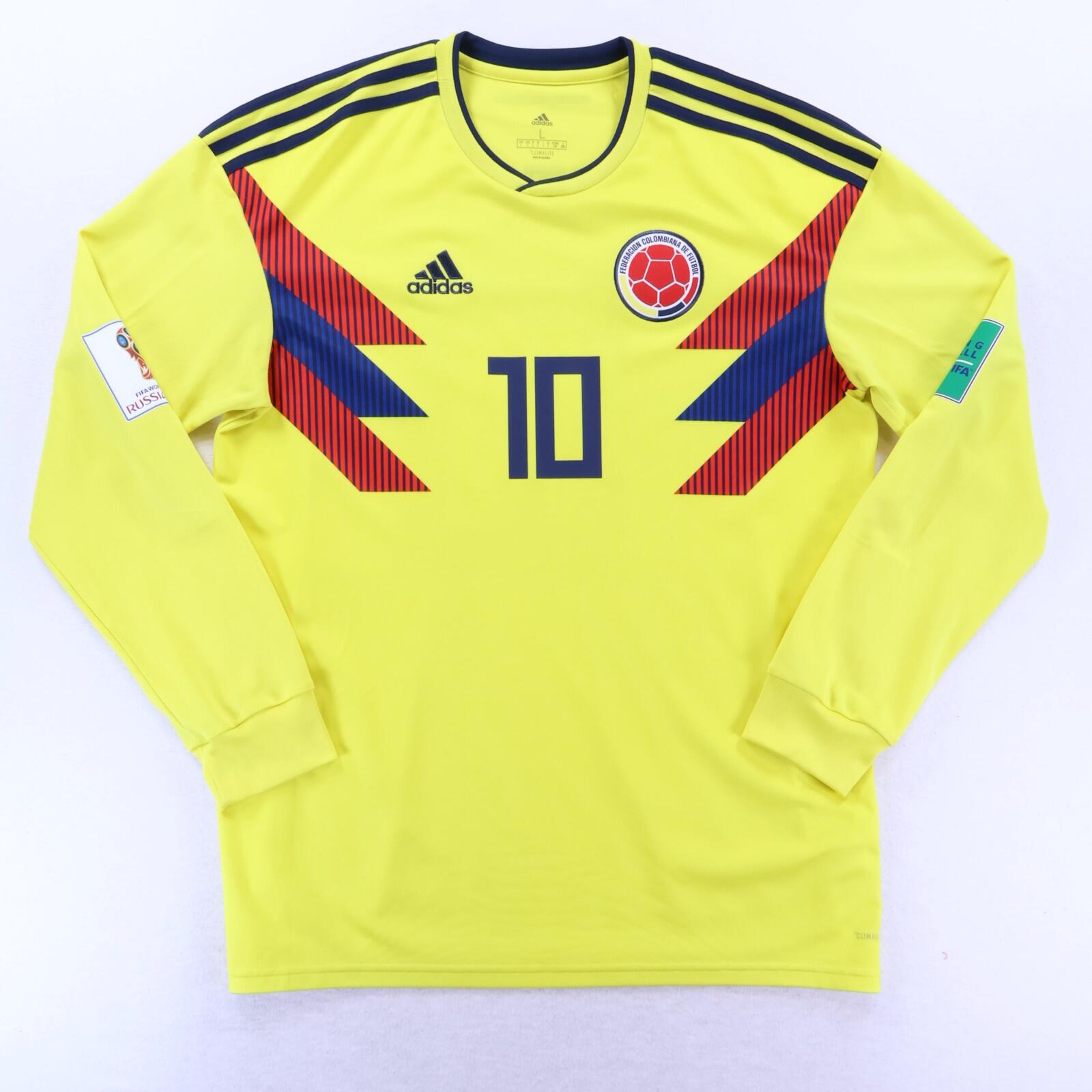 Colombia James #10 2018/19 Home Shirt - Long Sleeve - L