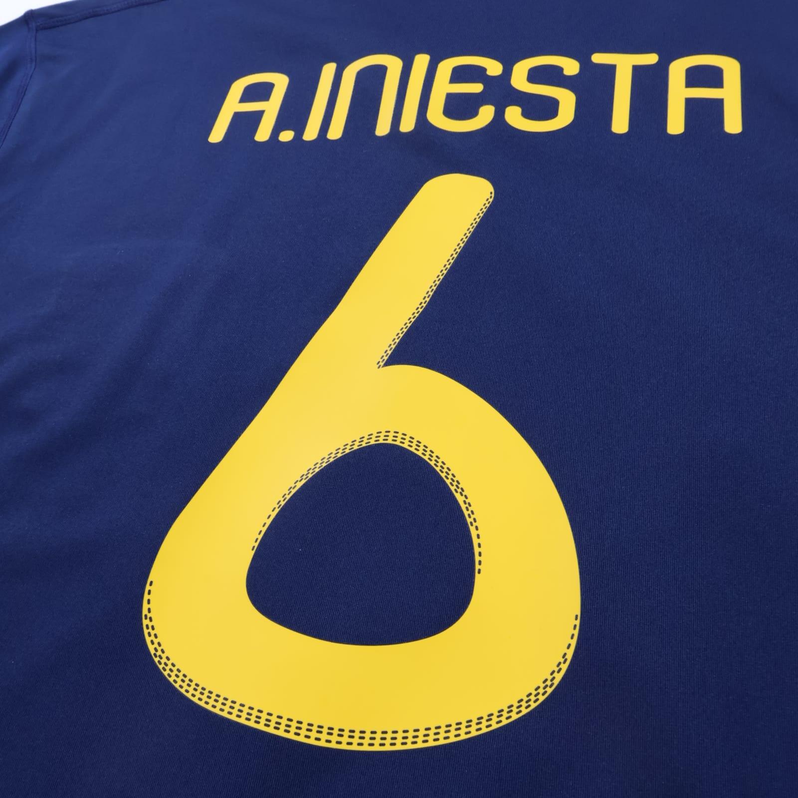 *MINT* Spain A. Iniesta #6 2010/11 Away Shirt - XL