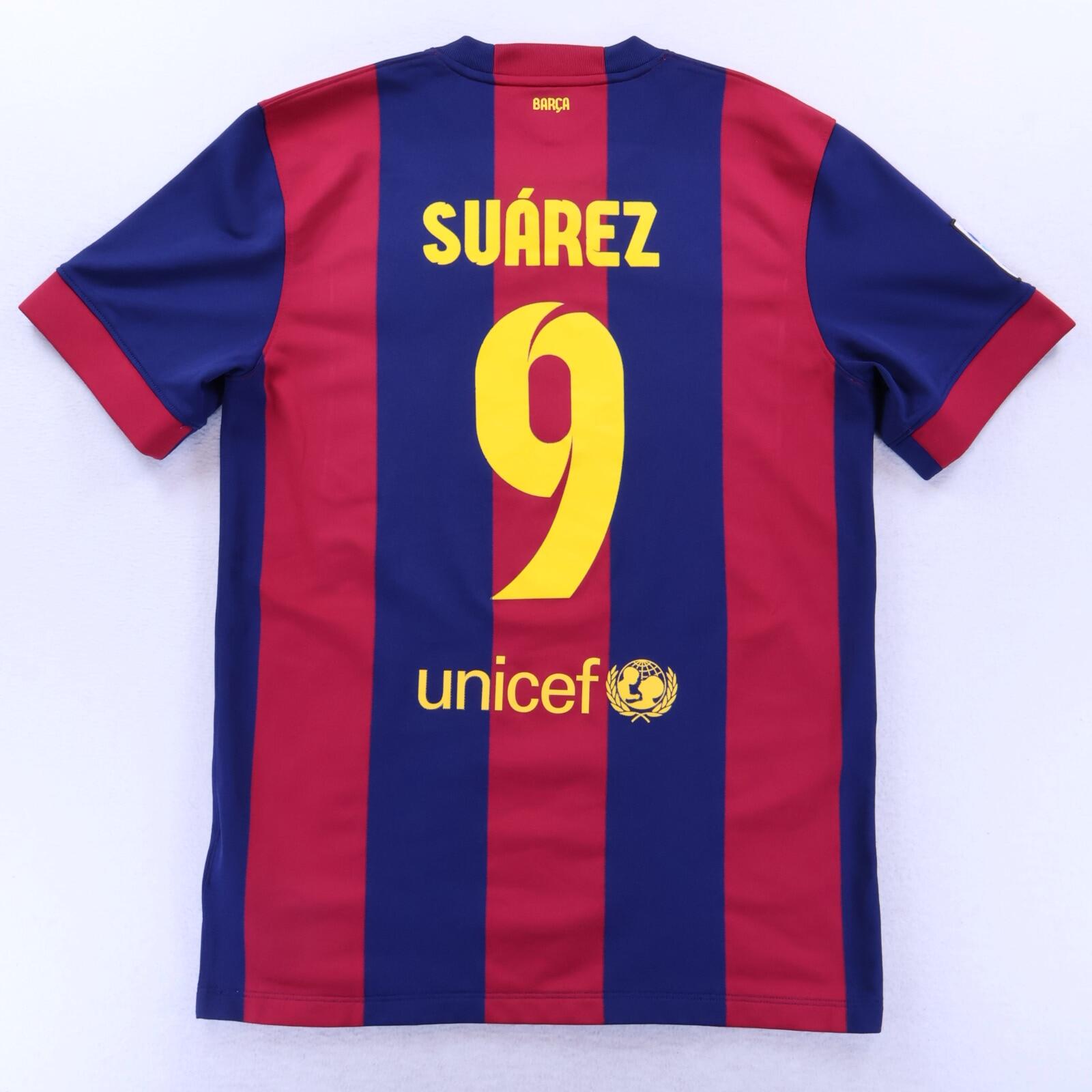*MINT* Barcelona Suarez #9 2014/15 Home Shirt - M