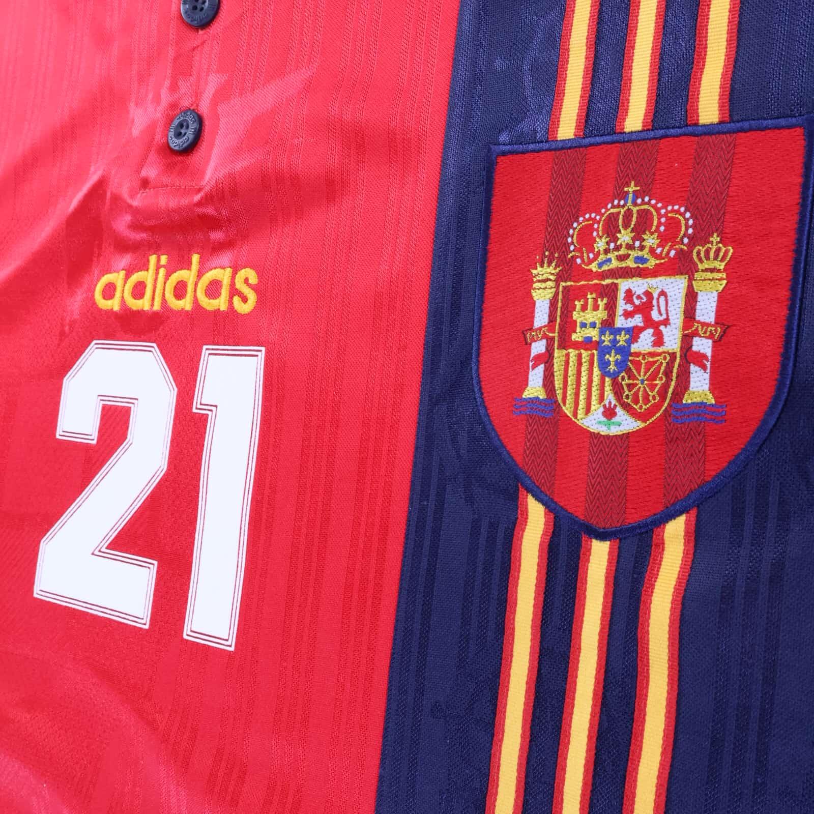 Spain Luis Enrique #21 1996/98 Home Shirt - XL