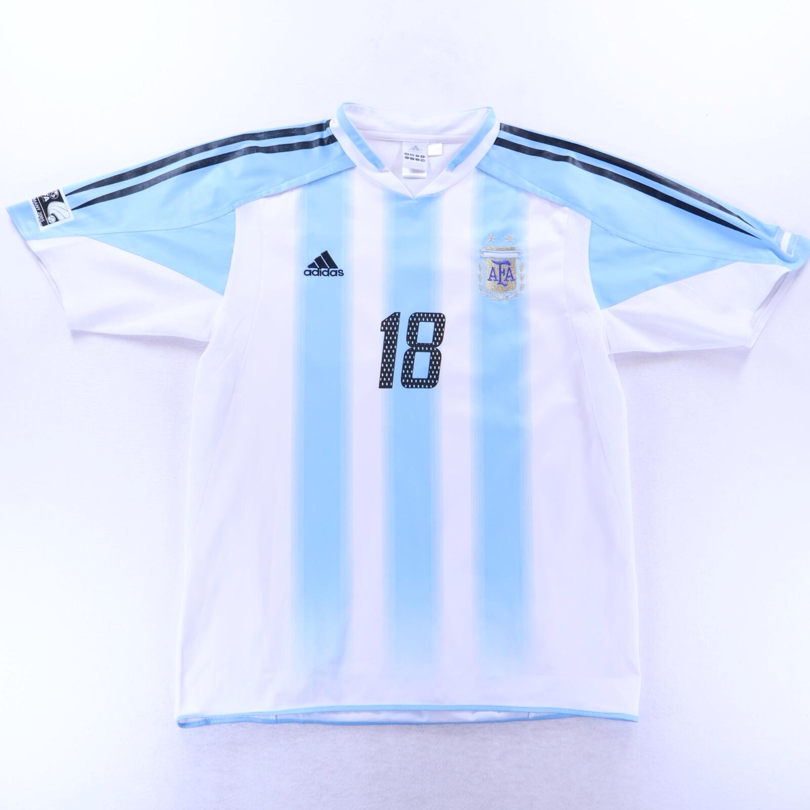 Argentina Messi #18 2004 Home Shirt - L