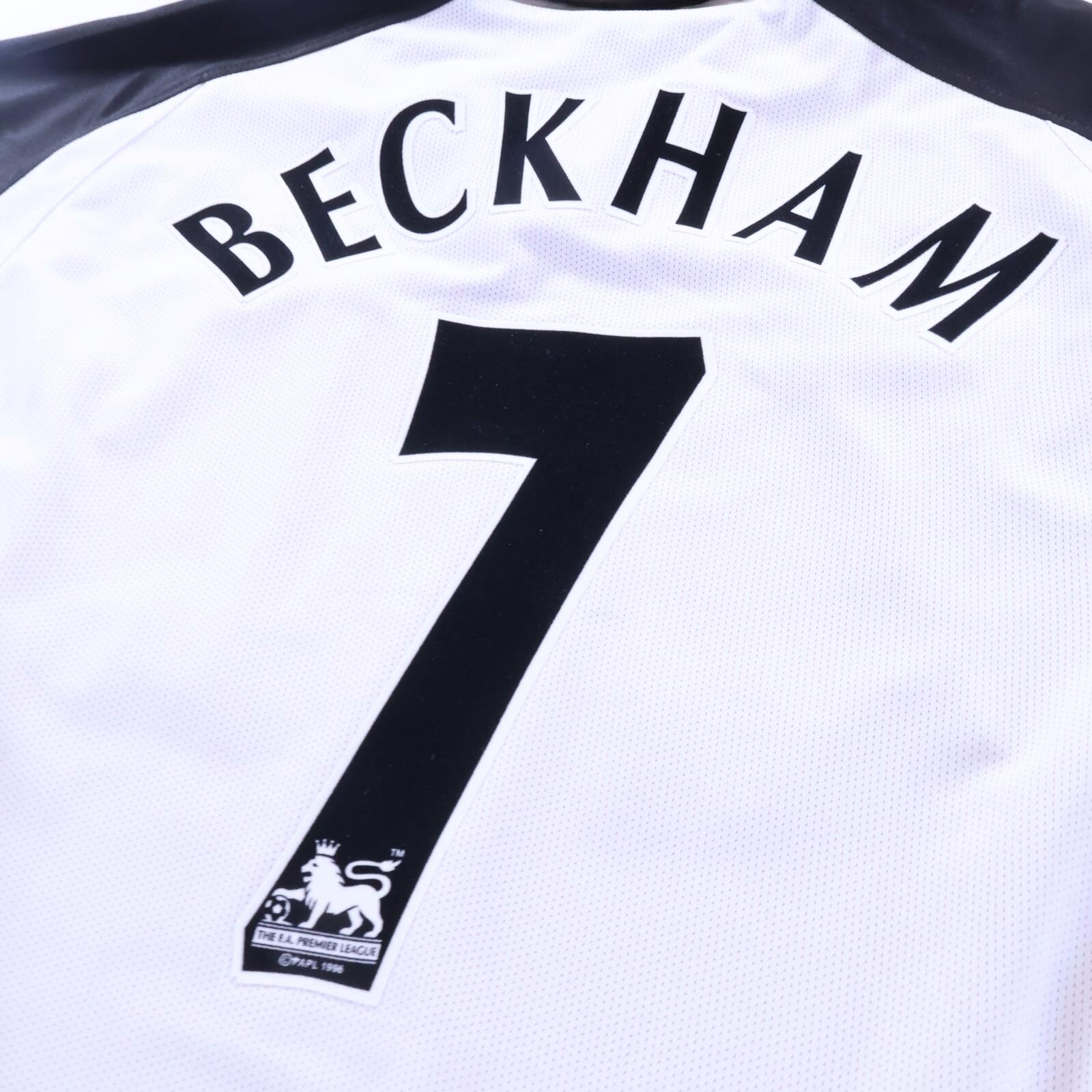 *MINT* Manchester United beckham #7 2001/02 Centenary Third Shirt - Reversible - M