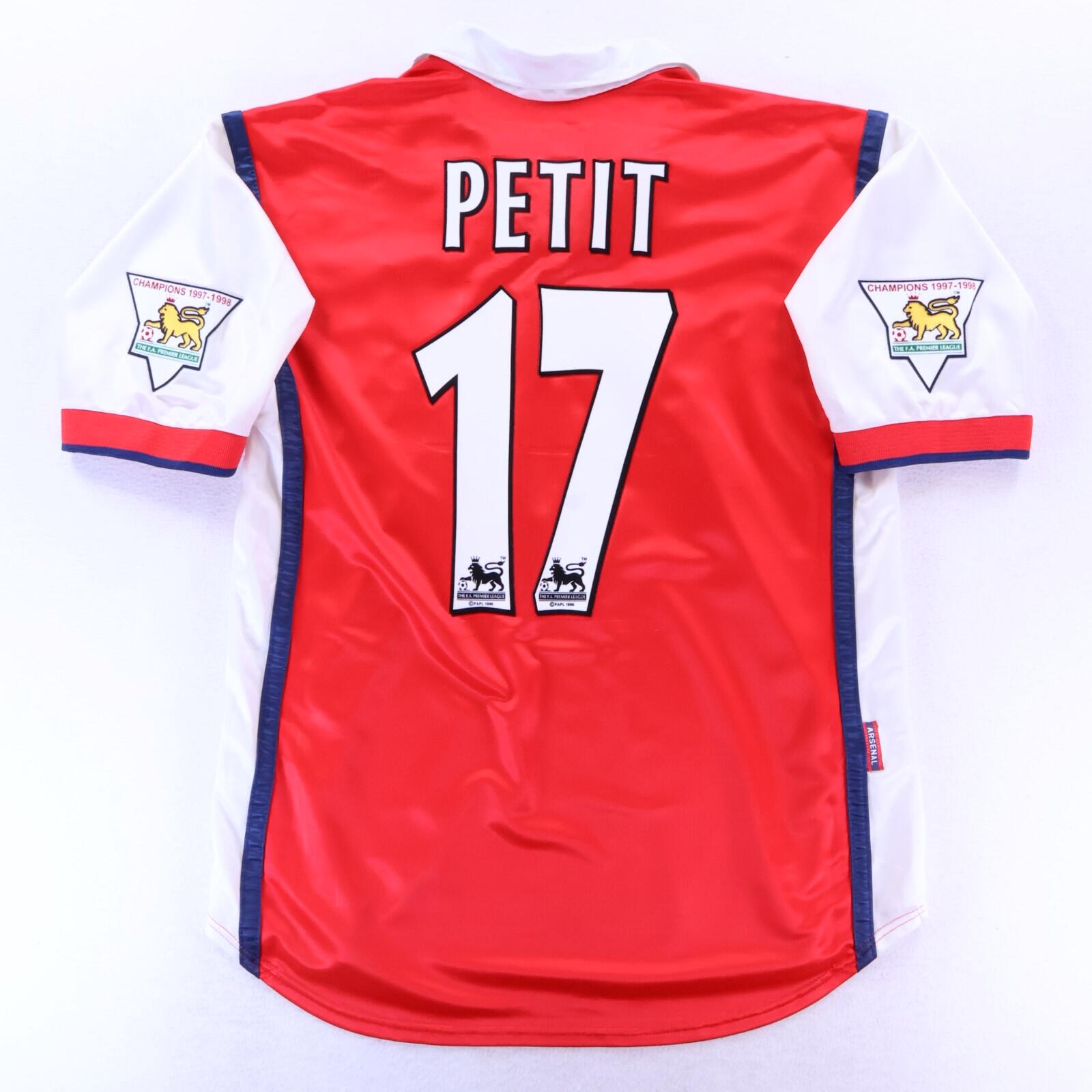 Arsenal Petit #17 1998/99 Home Shirt - M