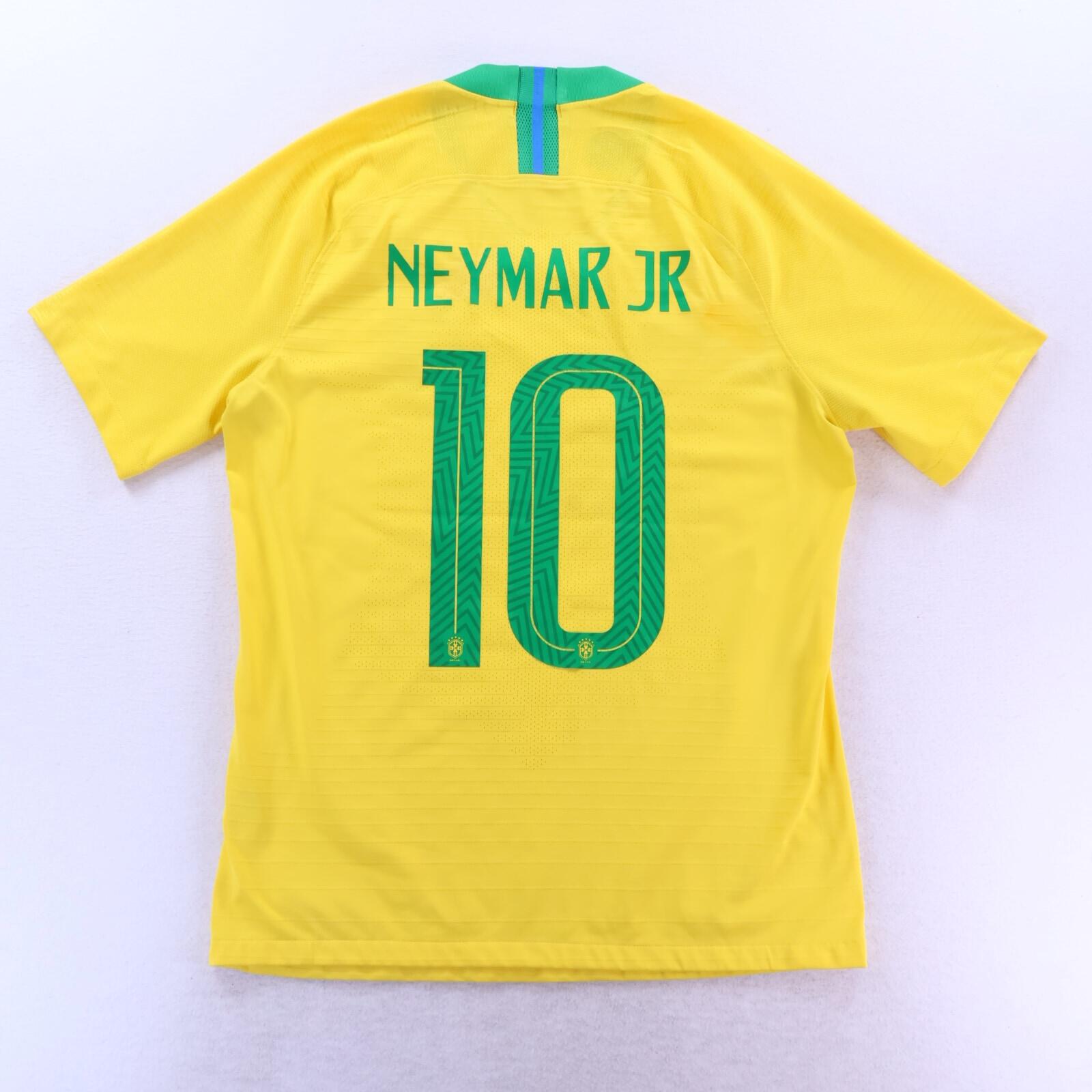 *MINT* Brazil Neymar Jr #10 2018/19 Home Shirt - Player Issue - M