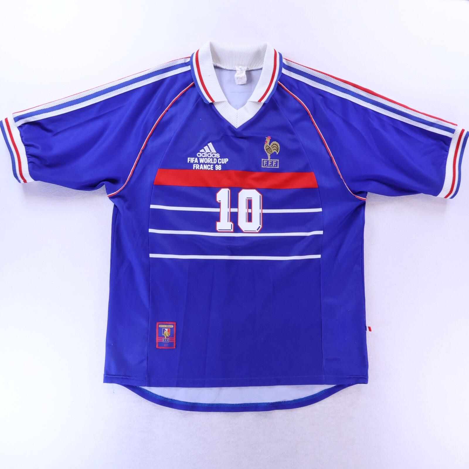 France Zidane #10 1998 Home Shirt - L