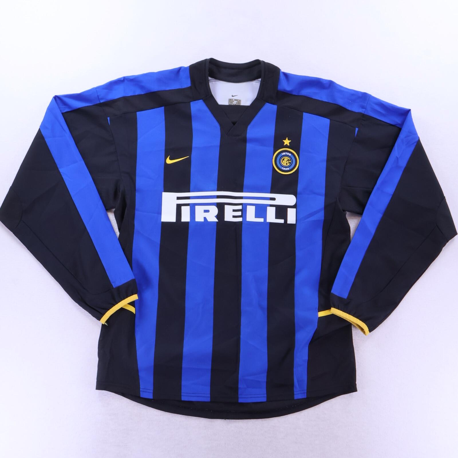 Inter Milan Batistuta #19 2002/03 Home Shirt - Long Sleeve - M